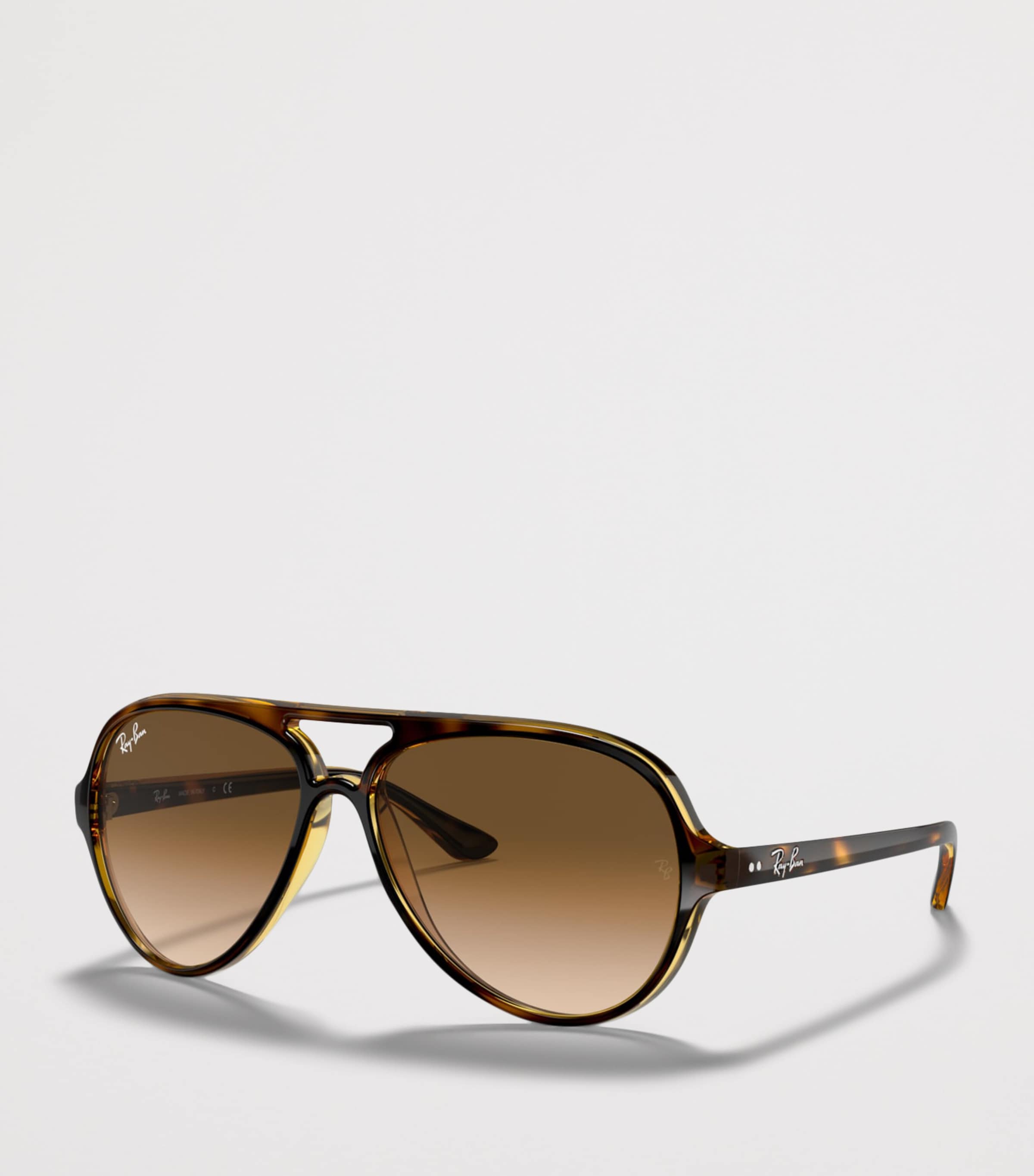 Ray-Ban Tortoiseshell Cats 5000 Classic Pilot Sunglasses Brown Image 2