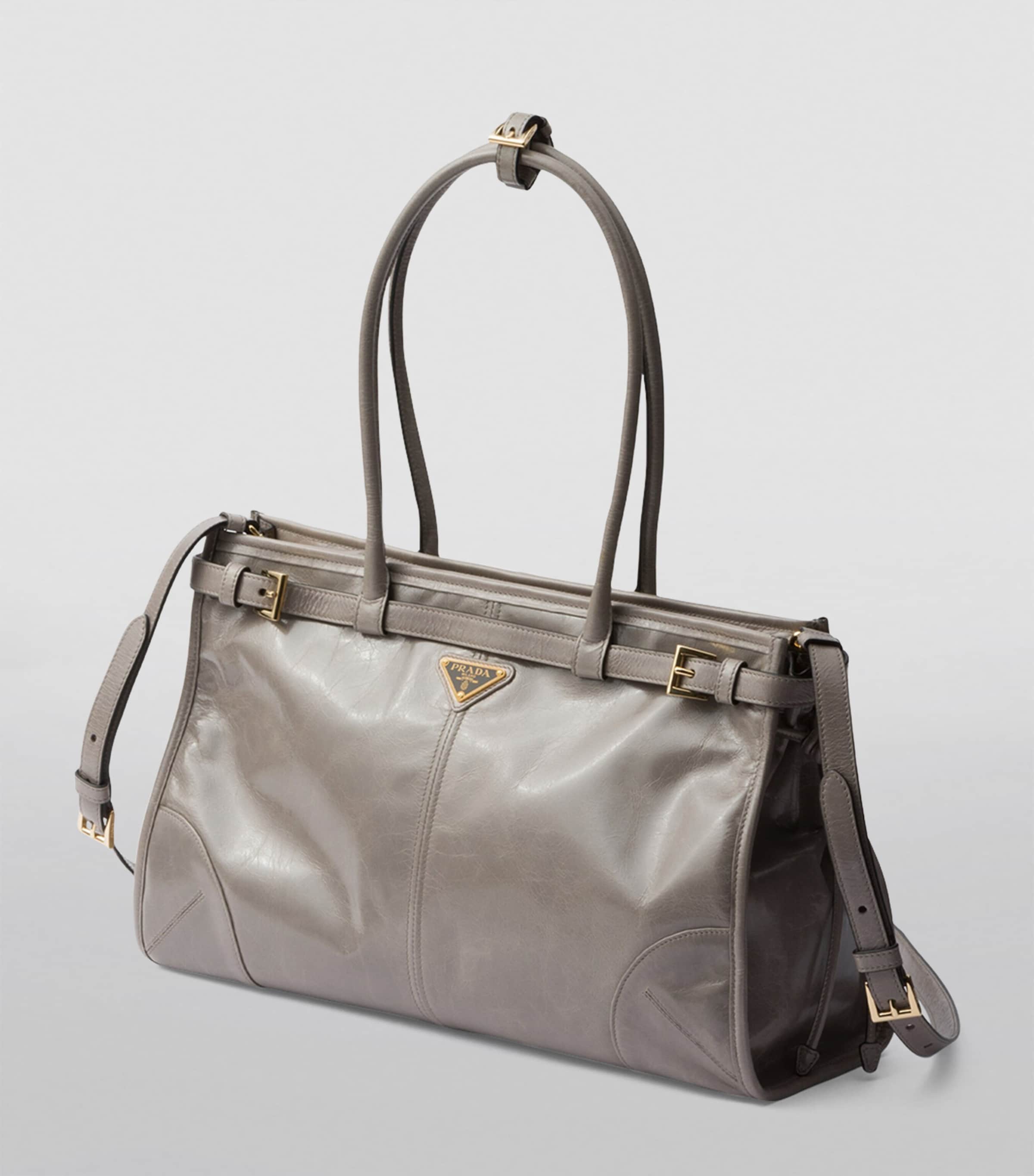 Large Leather Top-Handle Bag F03SF Image 2