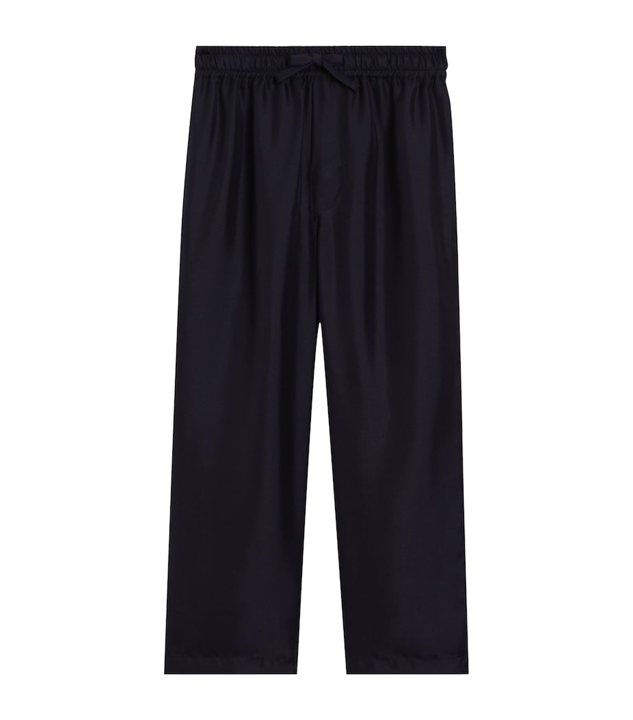 Silk Twill Pyjama Trousers (8-12+ Years) B0387-VERY DARK Image 1