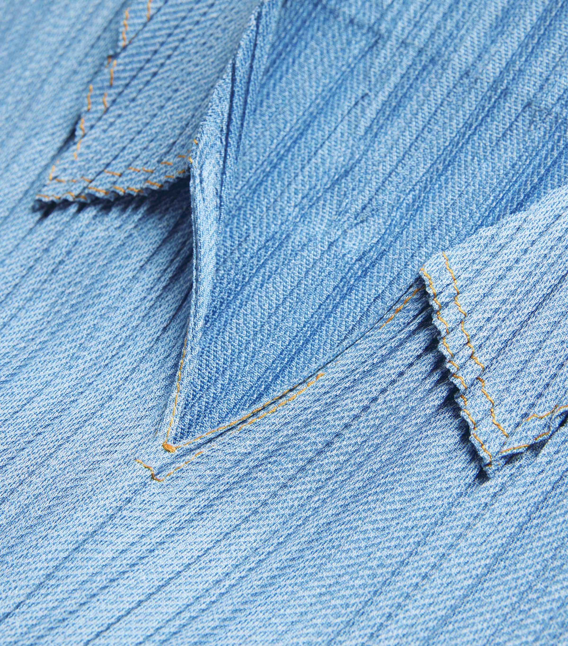 Pleated Cotton Denim Shirt 70 Image 5