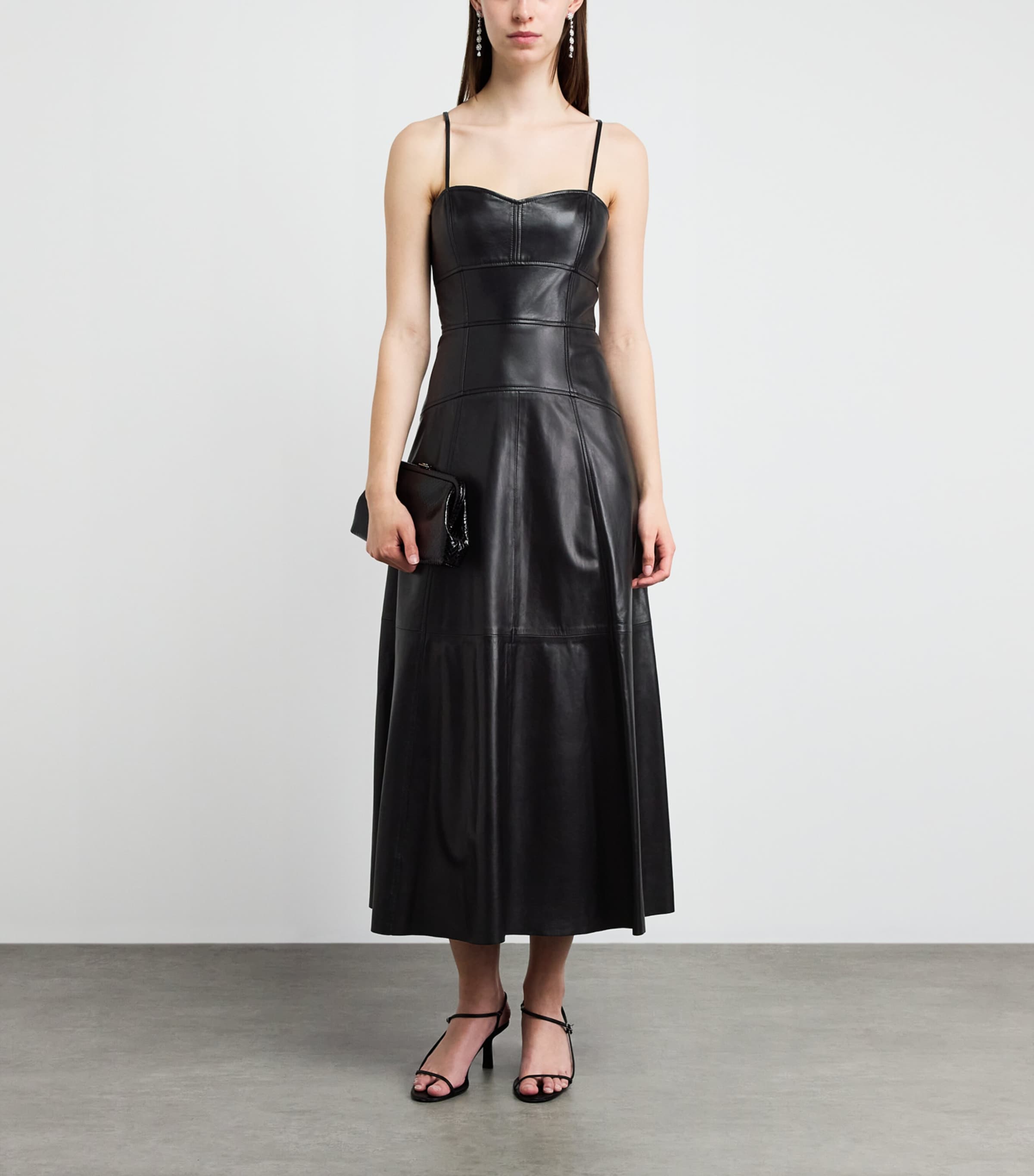 knee length dresses for ladies ELSA NAPPA LEATHER DRESS main image 0