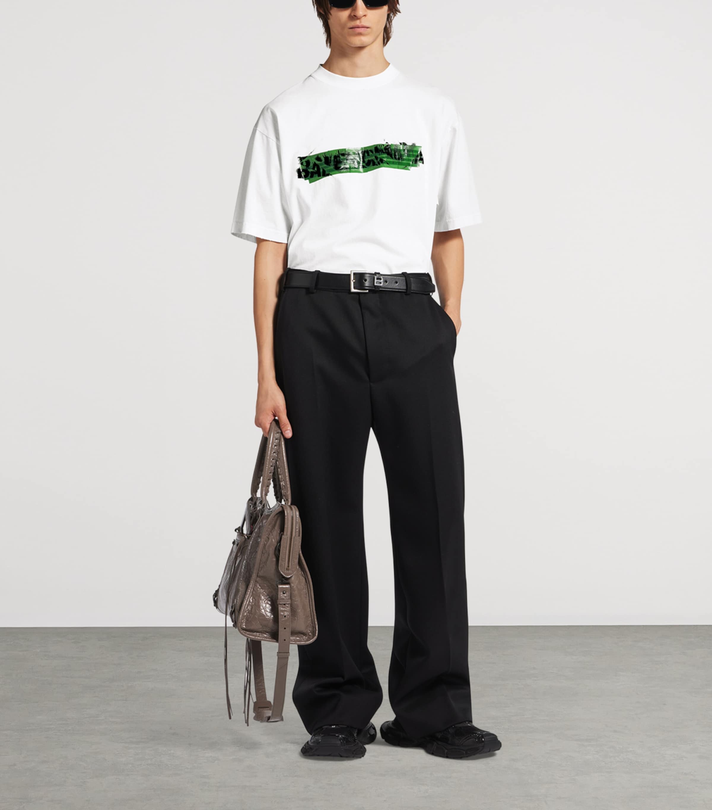 Balenciaga Mens Cotton Messy Spray T-Shirt Image 2
