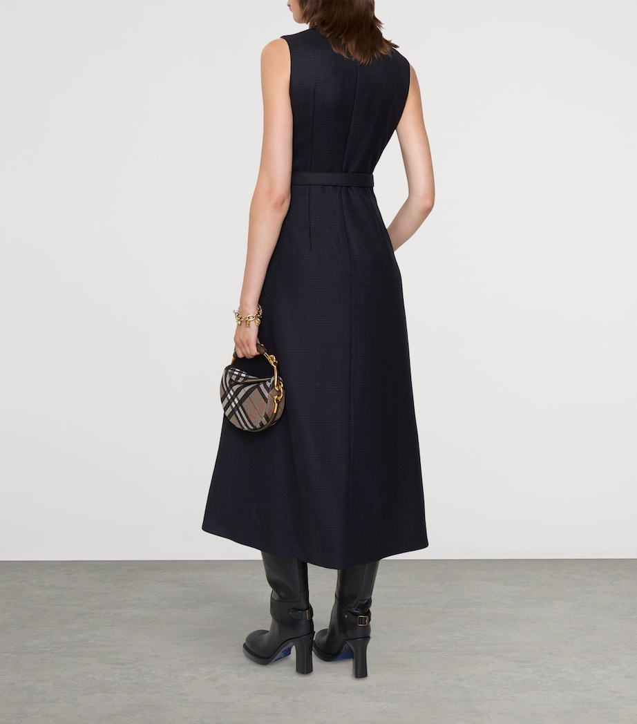 Wool Check Midi Dress TARMAC G/DK PEWTER G Image 3