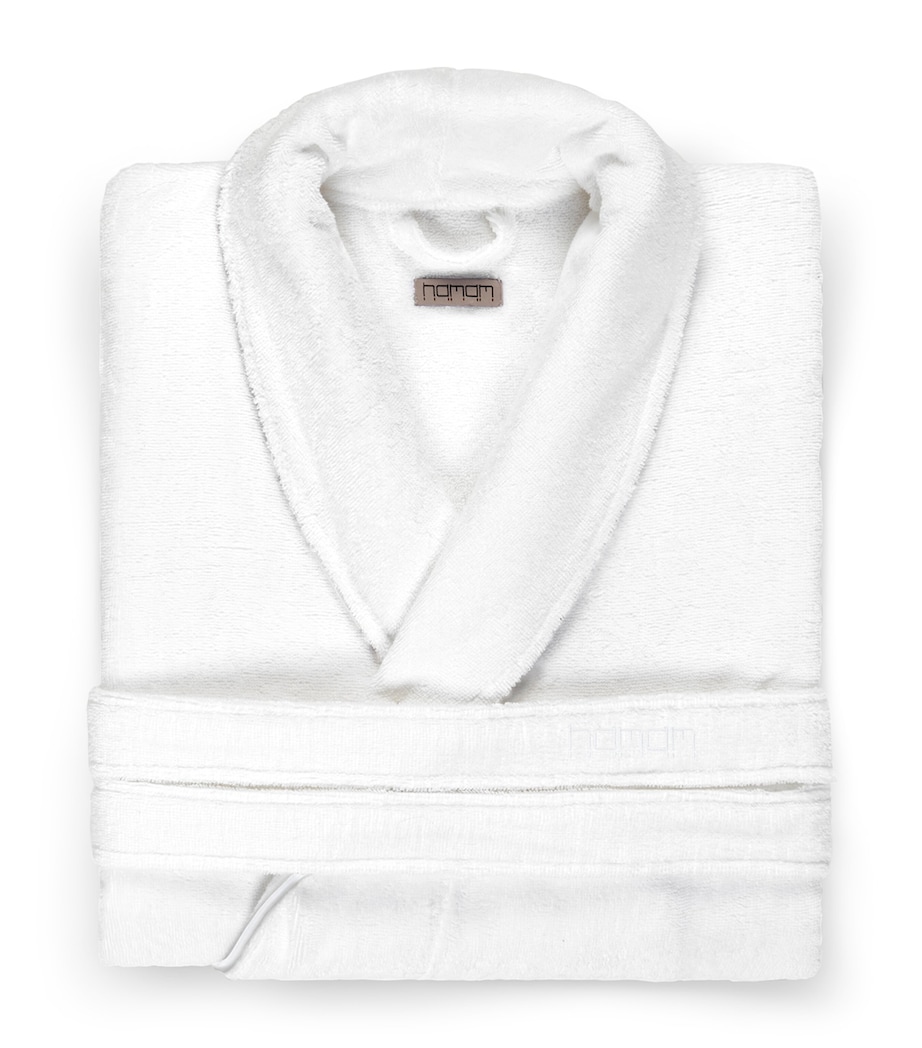 Cotton Pera Bathrobe WHITE/WHITE Image 1