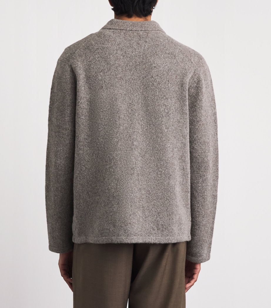 NN07 Mens Wool-Blend Jonas Cardigan Mable Husk Image 5