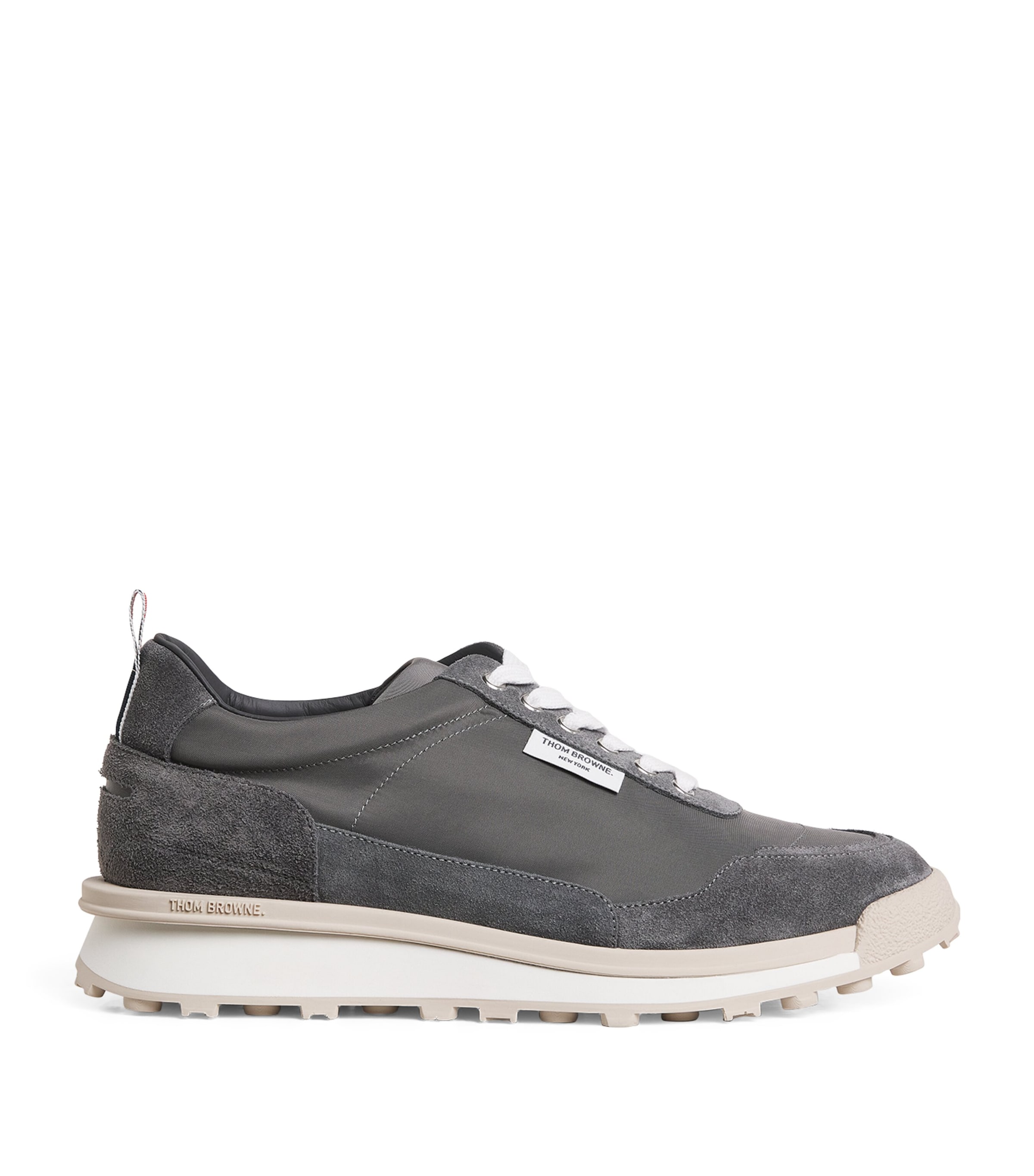Thom Browne Tech Nylon Alumni Sneakers In Gray