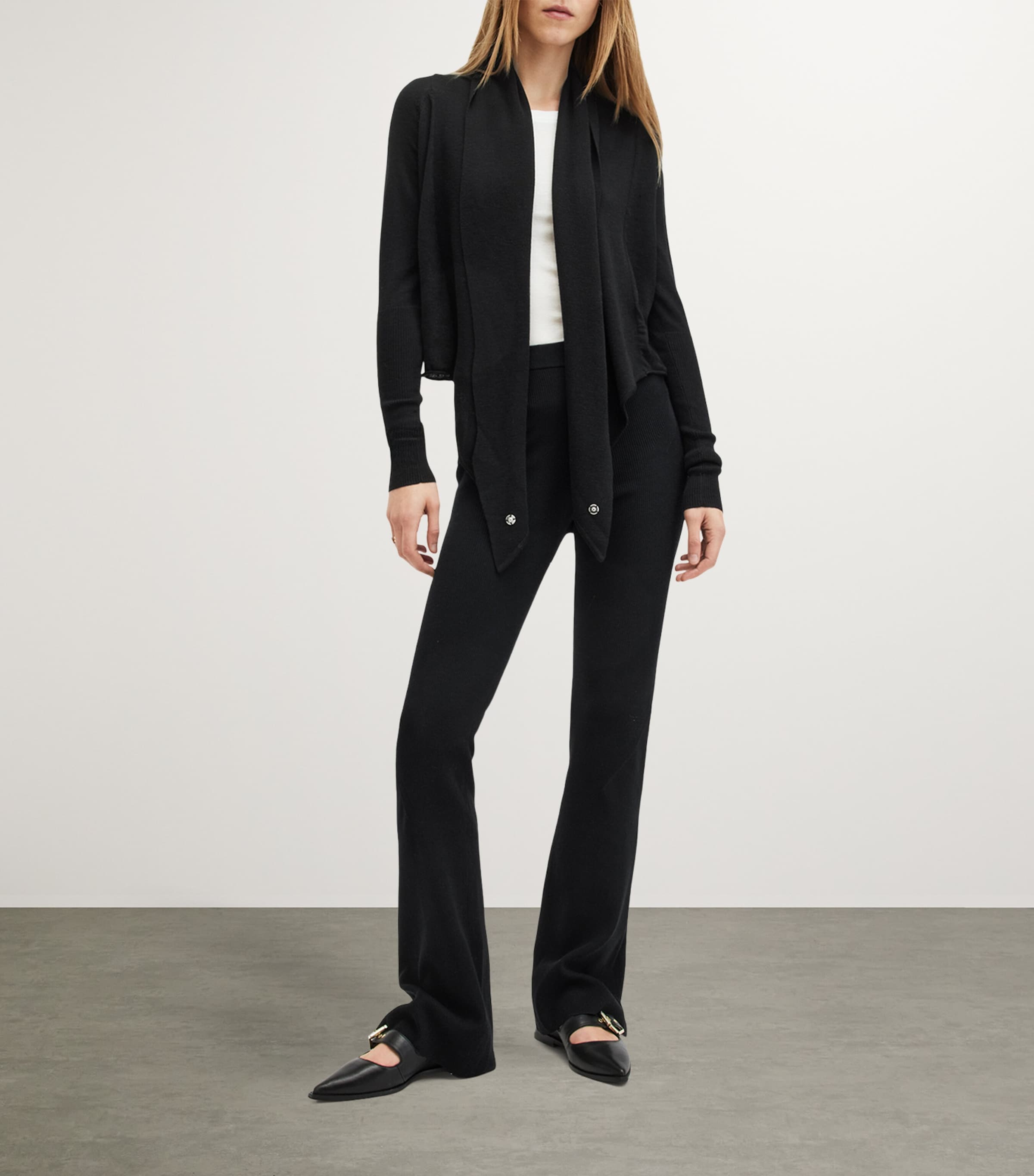 AllSaints Womens Wasson Cardigan Black Image 6