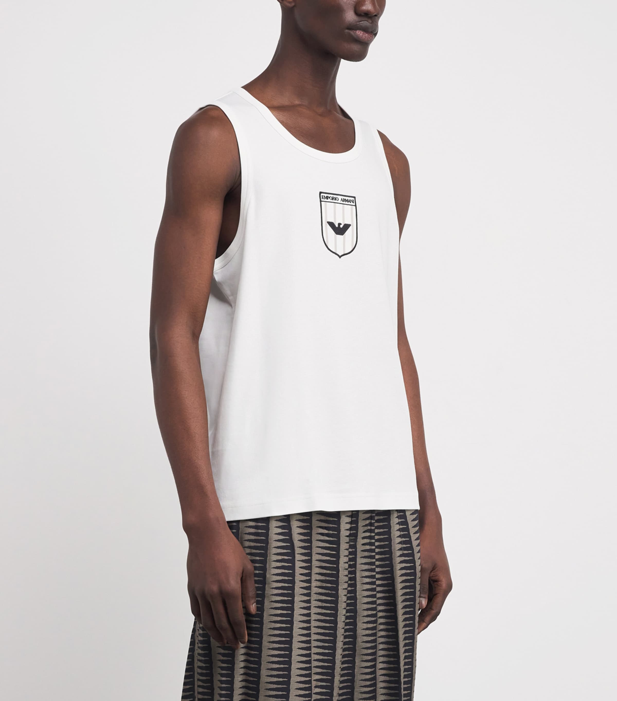 Cotton Logo Tank Top F0037 Image 3