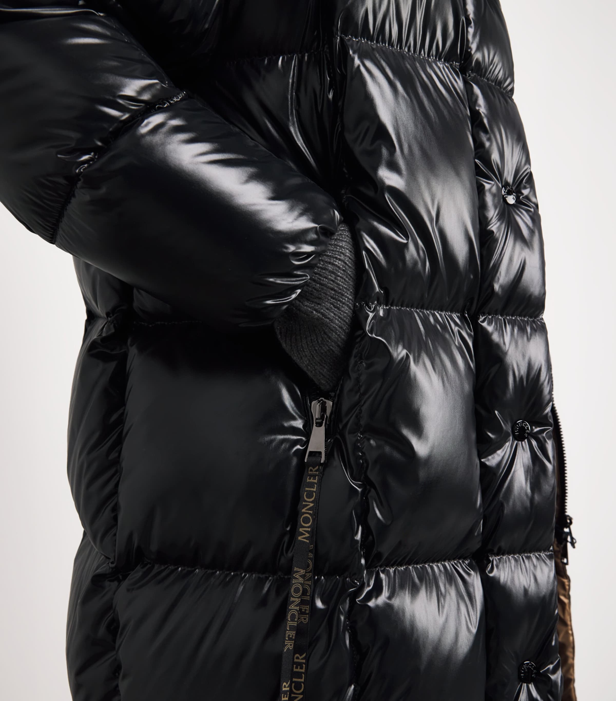 Moncler Black Down Hooded Parnaiba Coat | Harrods US