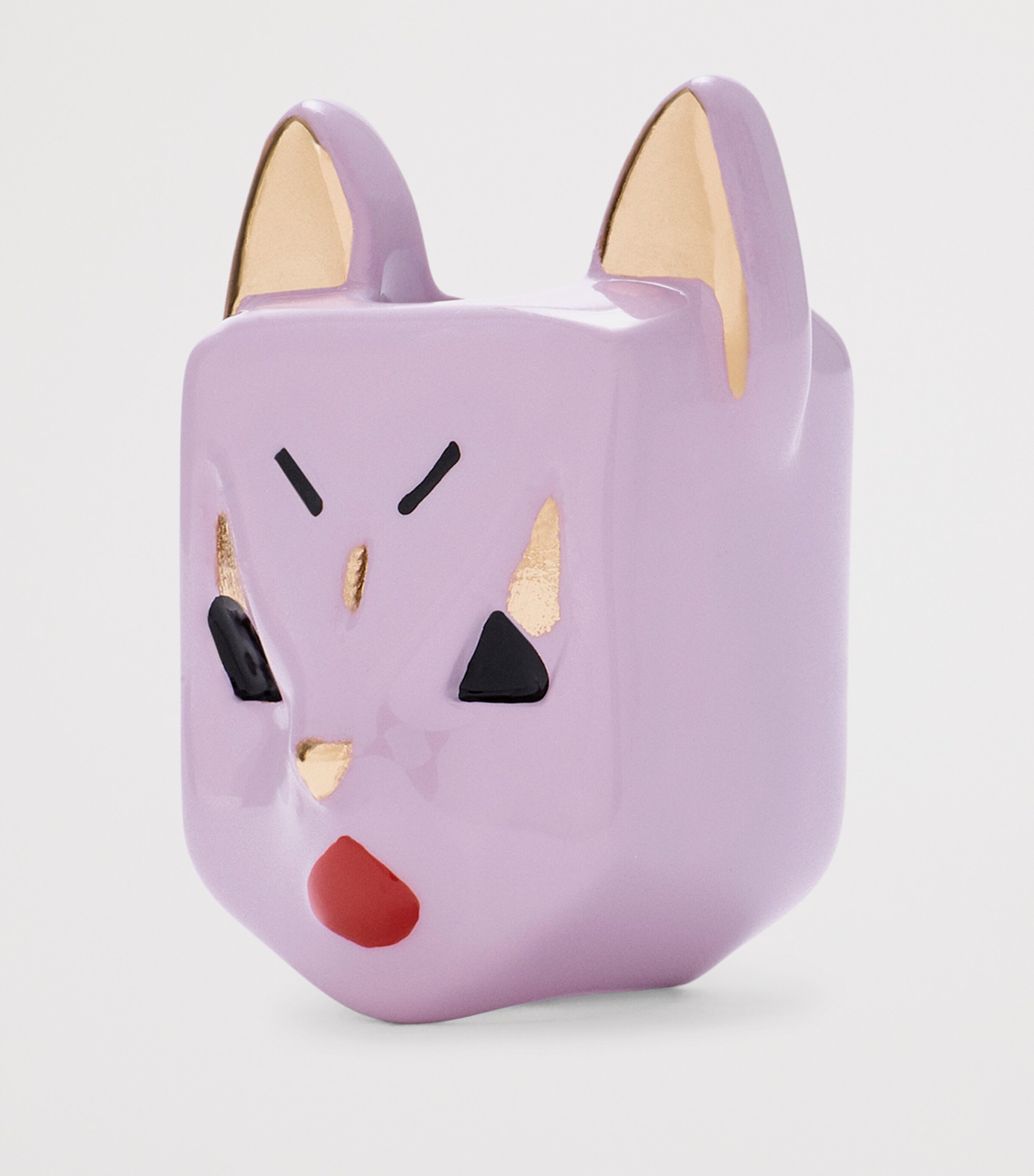 Cat Personalisation Bag Charm PURPLE/YELLOW Image 2