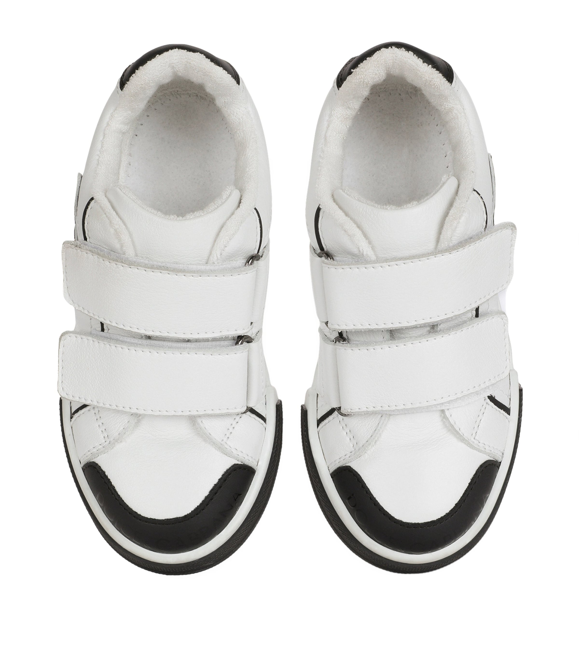 Leather Portofino Sneakers 8B926-WHITE/BLACK Image 3
