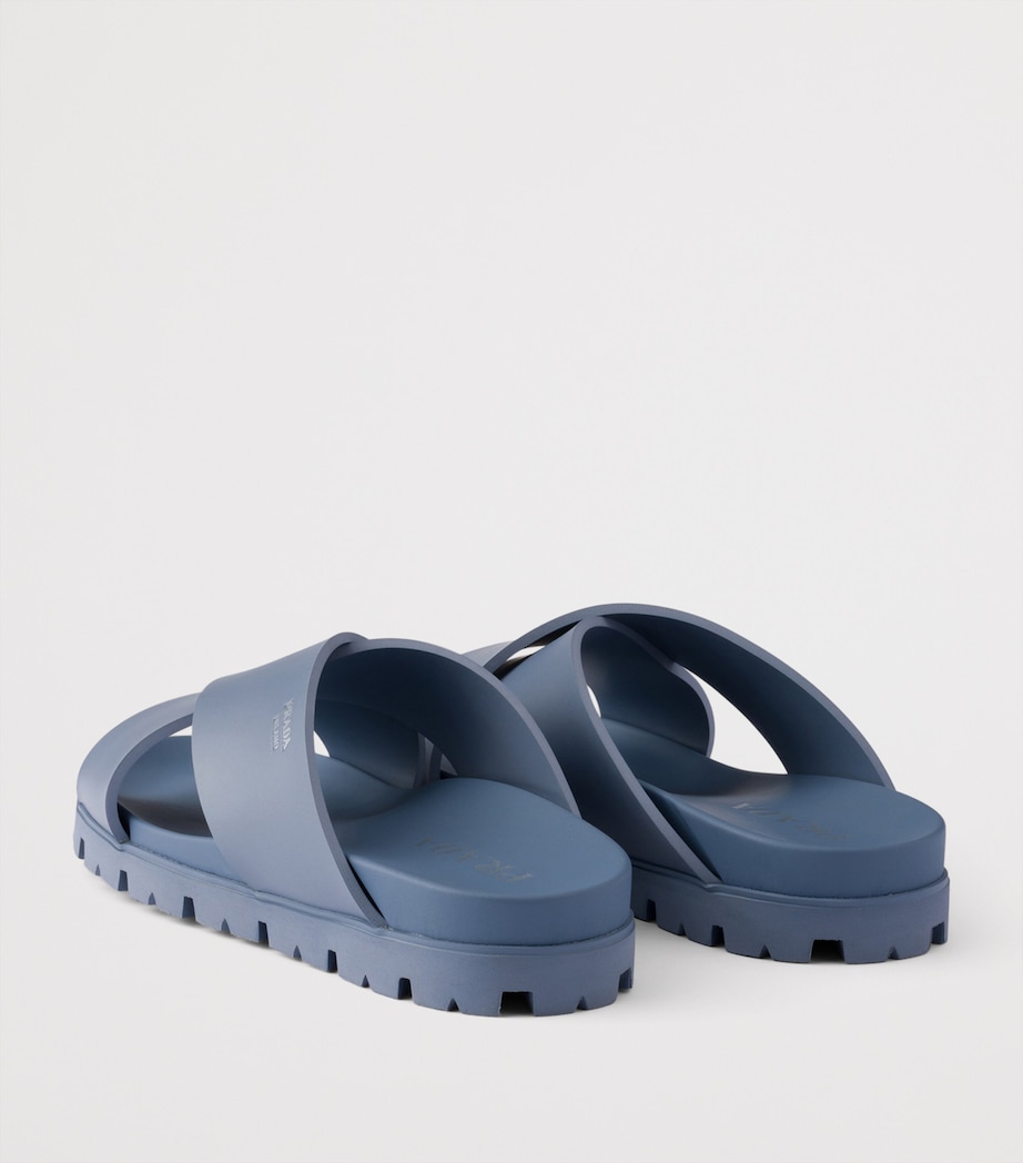 Prada Crossover Sandals Blue Image 5