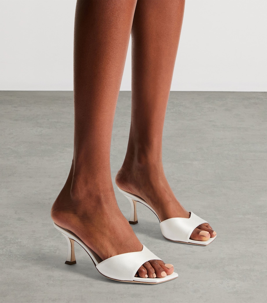 Jimmy Choo Skye 70 Satin Mules Ivory Image 2