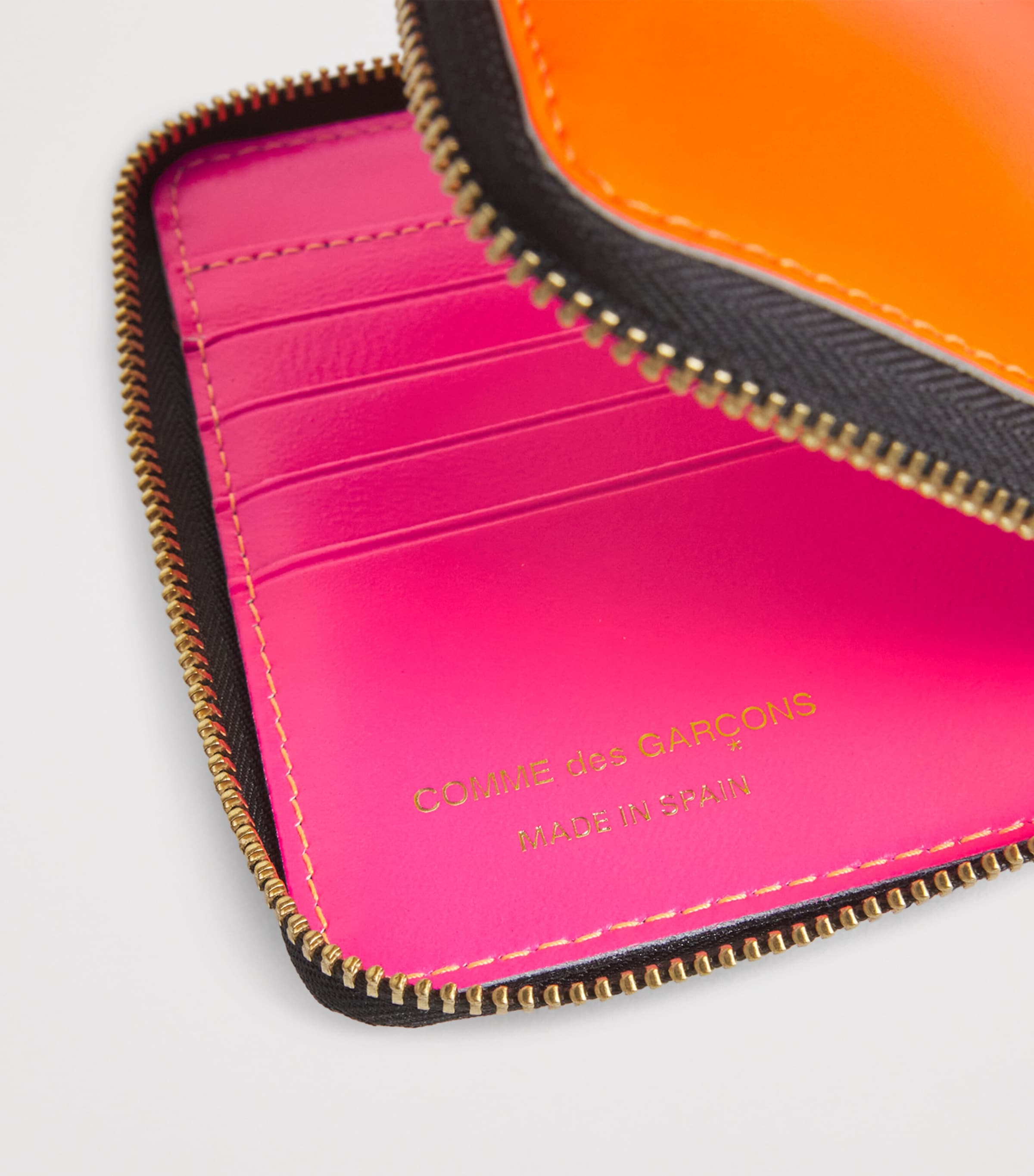 Comme Des Garçons Wallet Medium Leather Super Fluo Wallet Orange Image 3