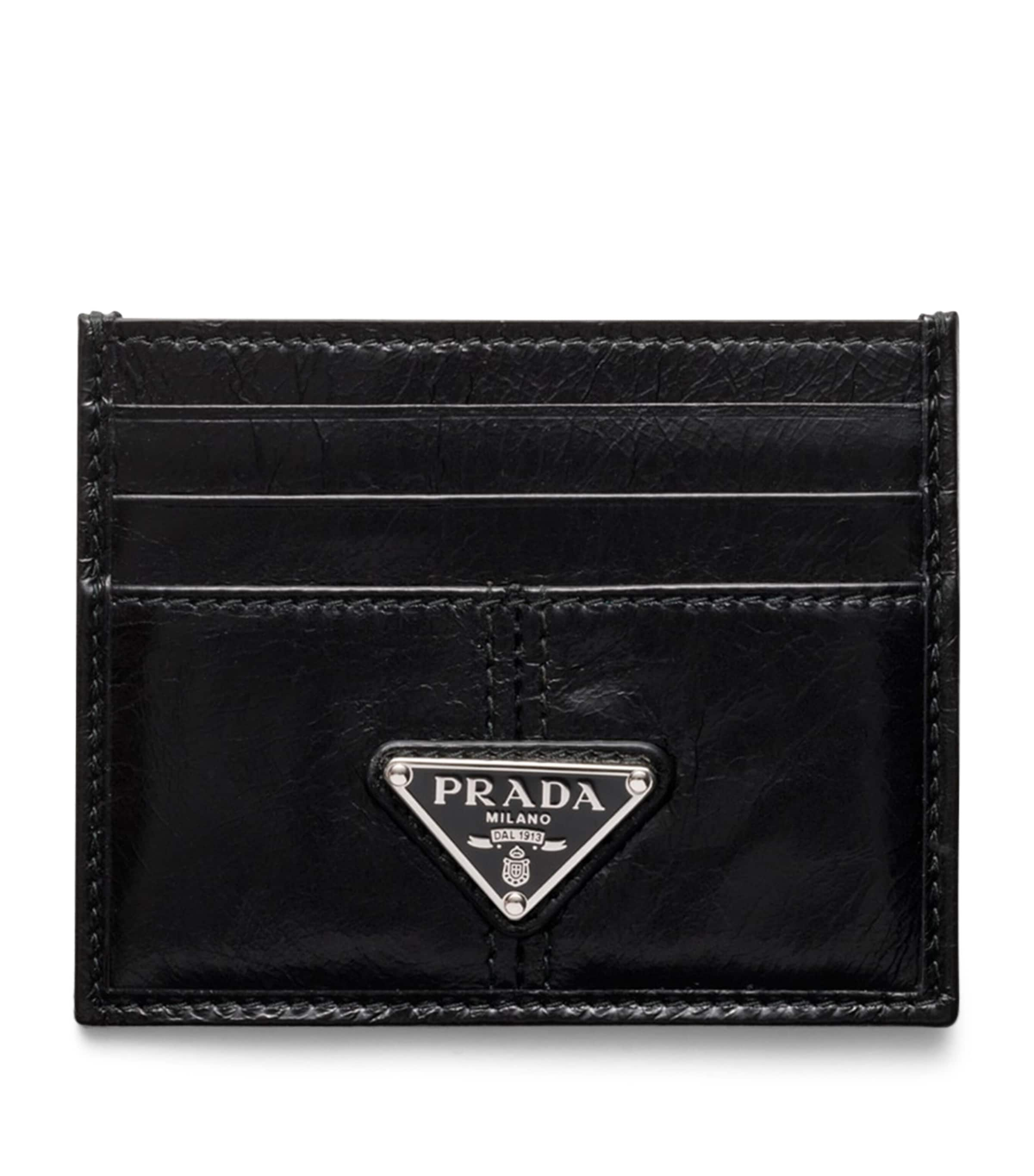 Prada card holder mens sale best sale