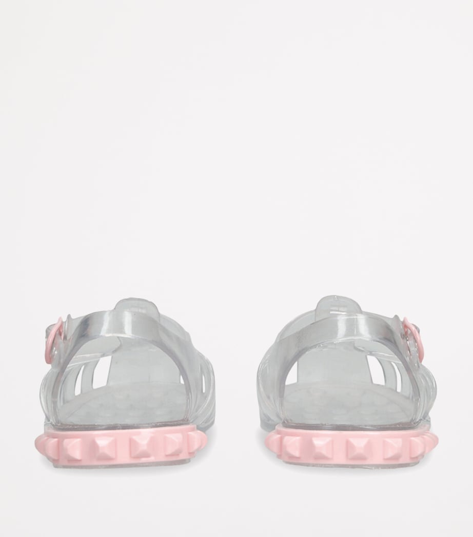 Carmen Sol Jelly Tommy Slides Grey/other Image 2