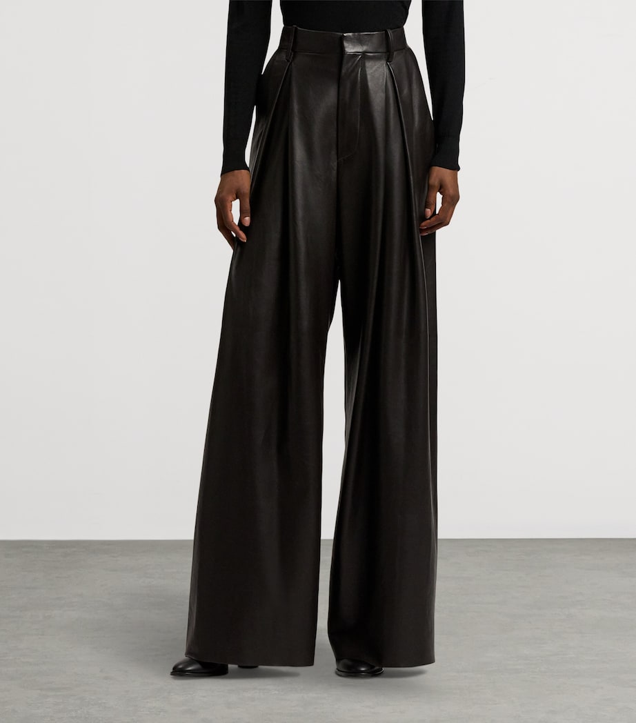 Lambskin Kelsie Trousers DARK BROWN Image 6