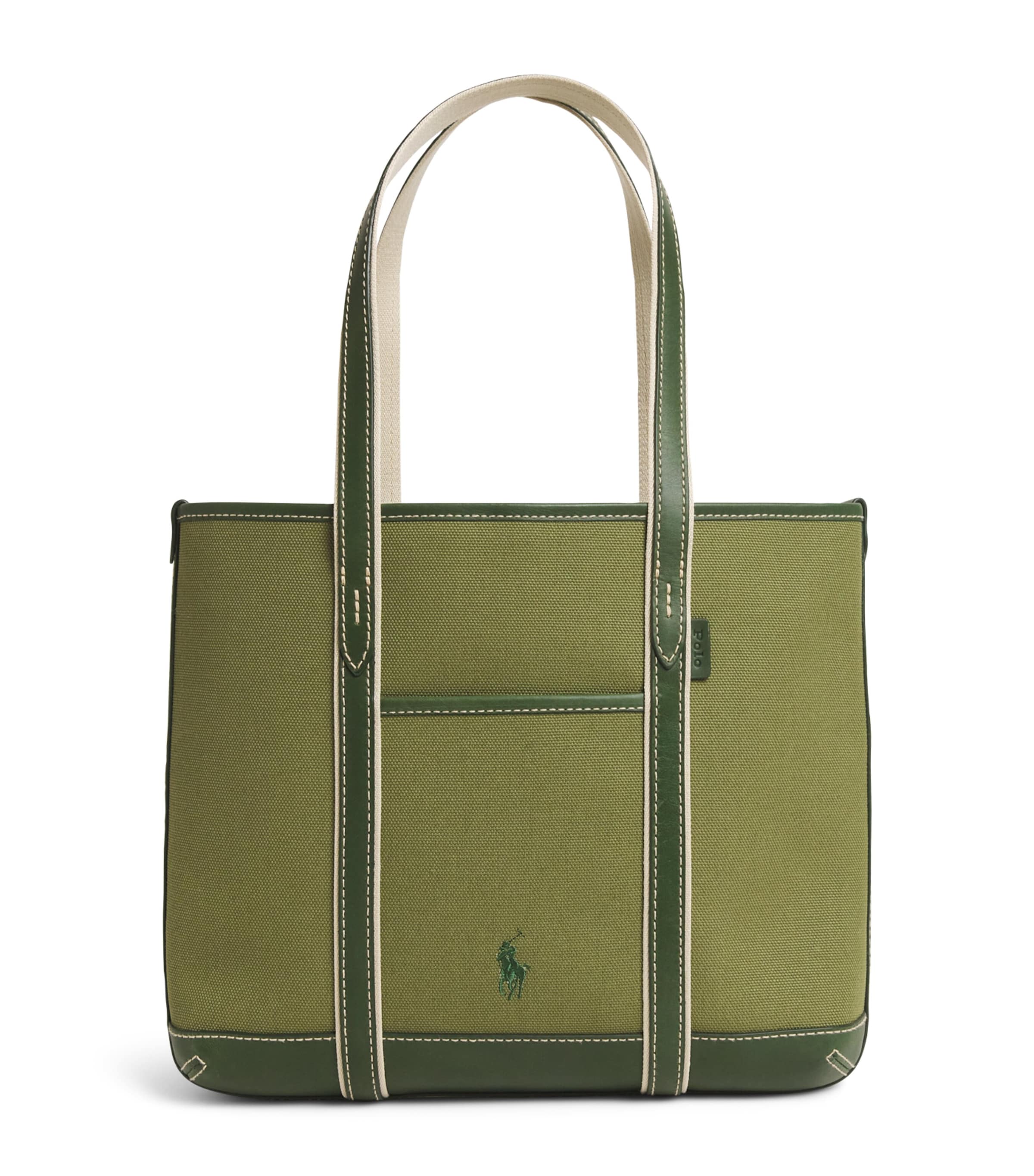 Small Polo Pony Shopper Tote Bag LIGHT SAGE/OLIVE Image 1