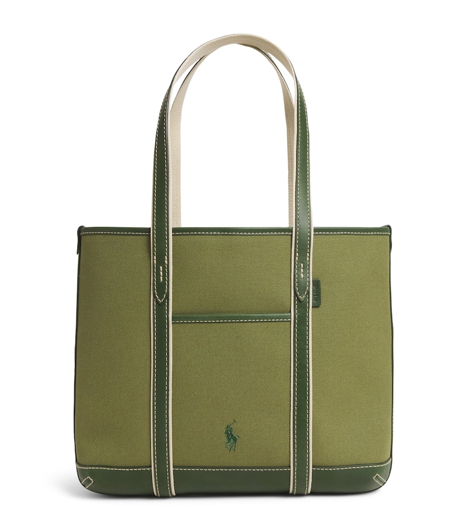 Small Polo Pony Shopper Tote Bag LIGHT SAGE/OLIVE Image 1