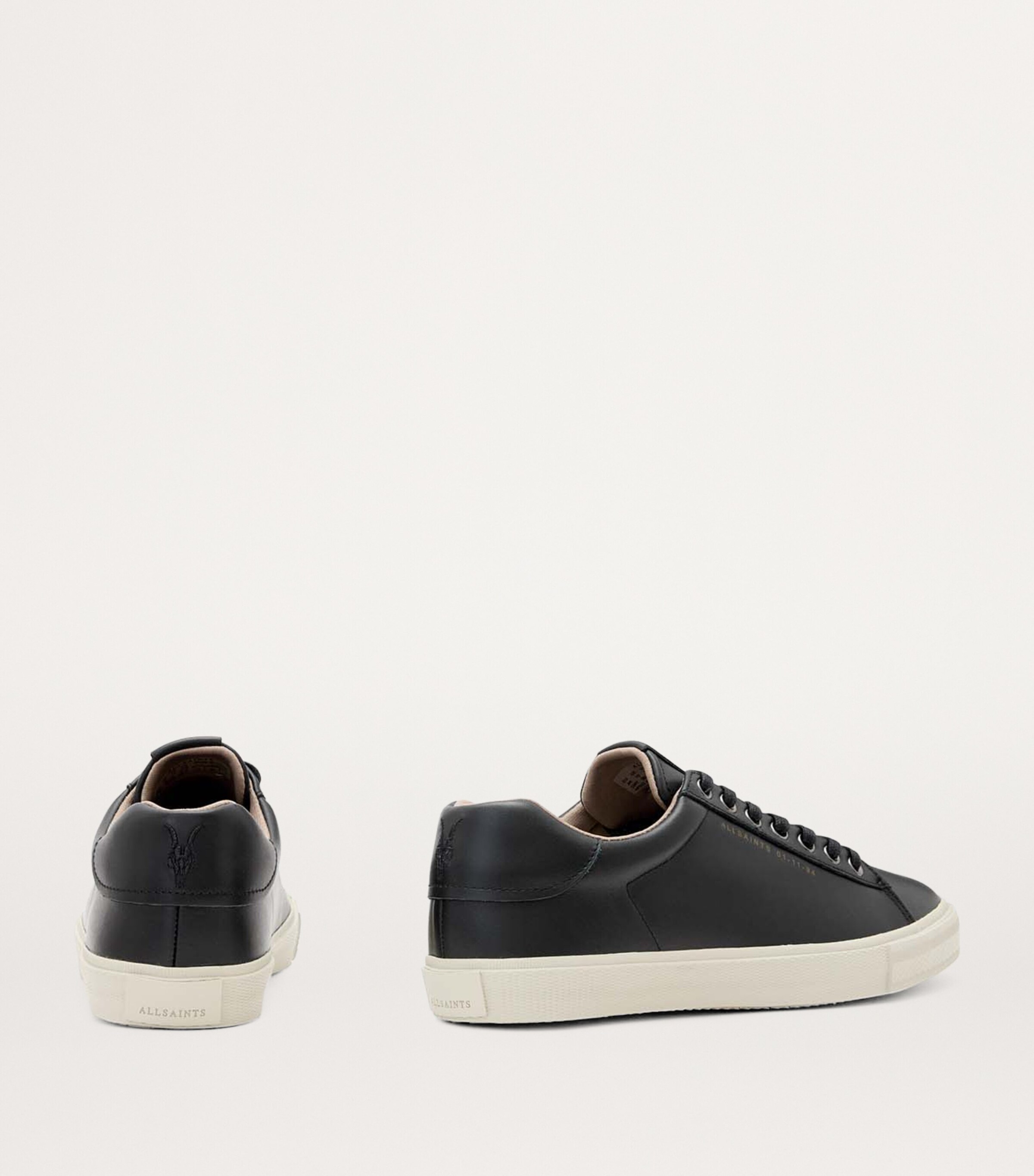 AllSaints Leather Brody Sneakers Black Image 3