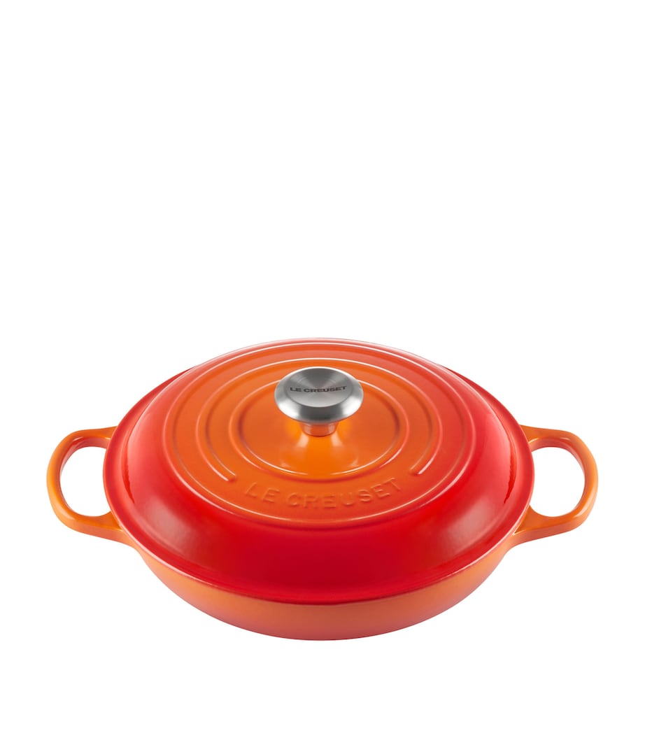 Le Creuset Set of 3 Cast Iron Casserole Dishes Volcanic Image 4