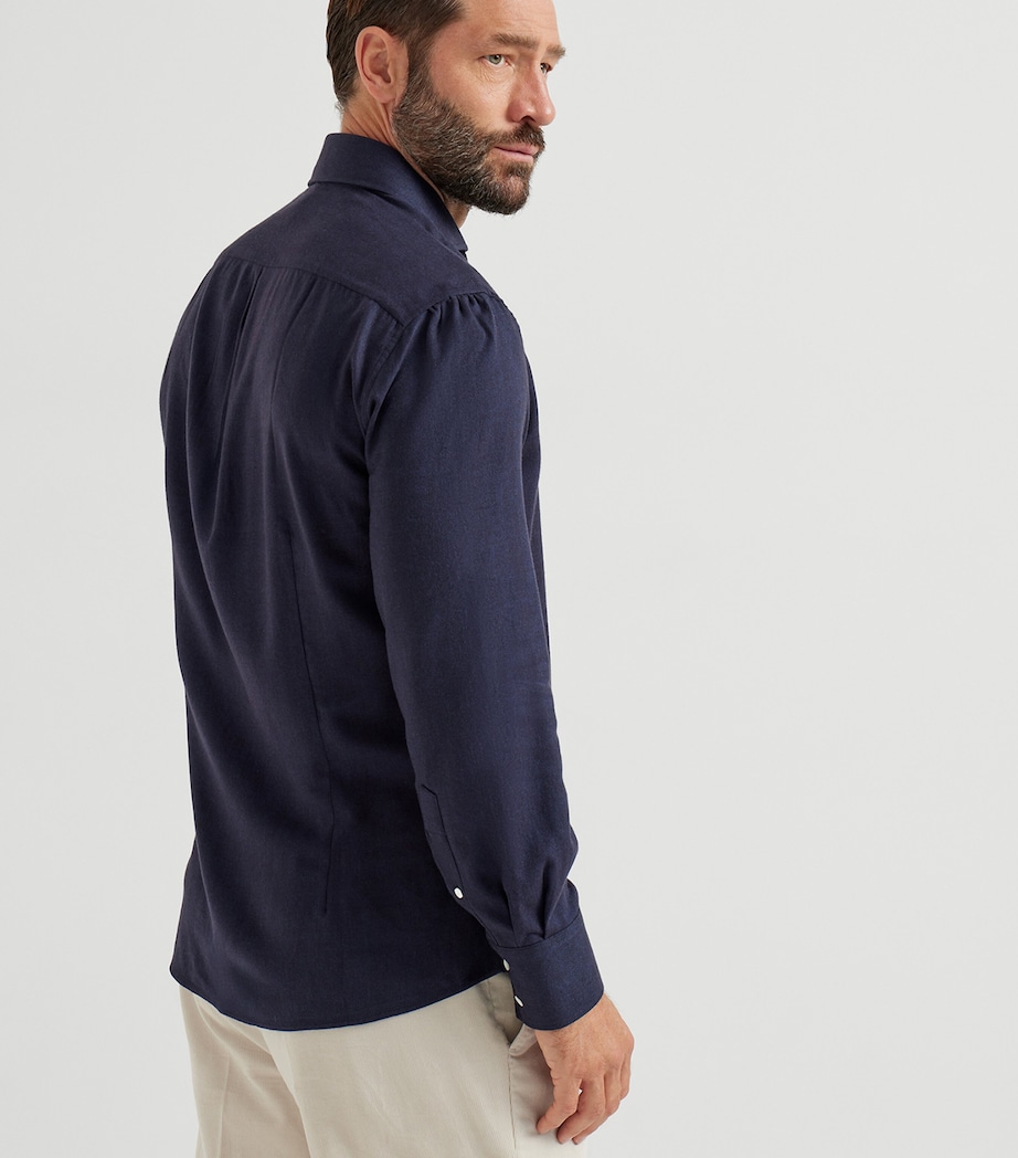 Stretch-Cotton Flannel Slim-Fit Shirt C019 Image 3