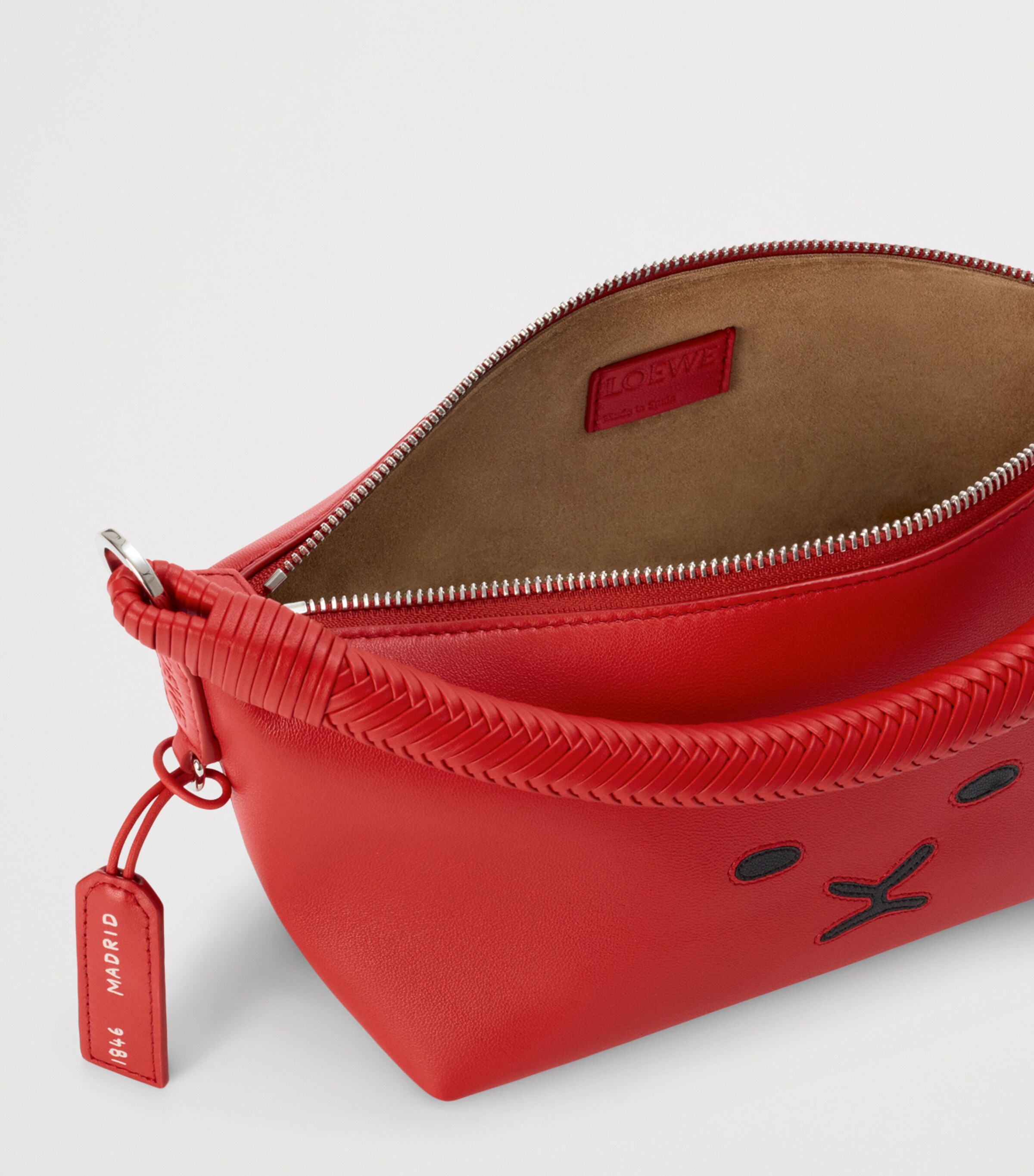 LOEWE Leather Cala 180 Top-Handle Bag Red Image 7