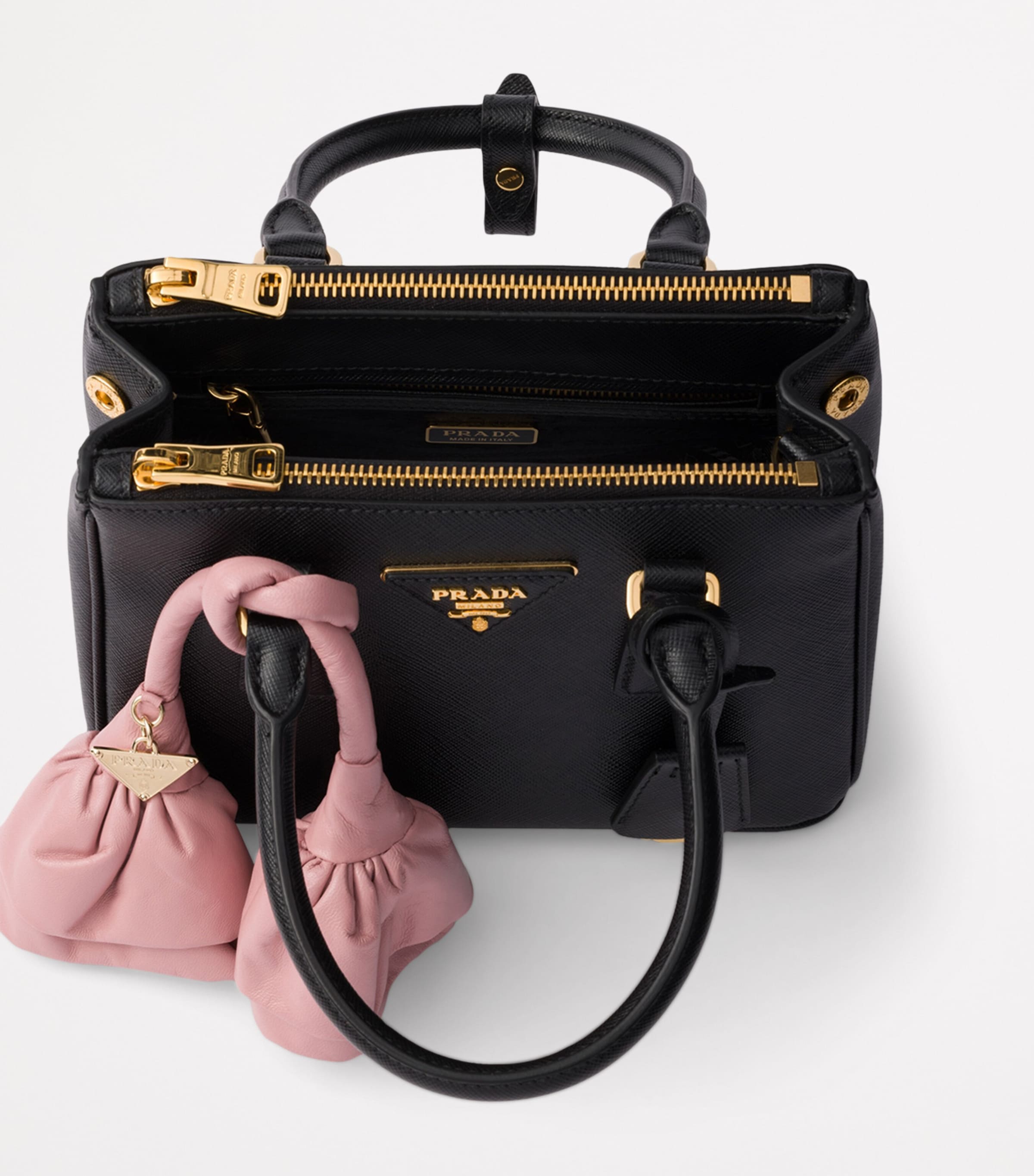 Prada Mini Leather Galleria Top-Handle Bag | Harrods UK