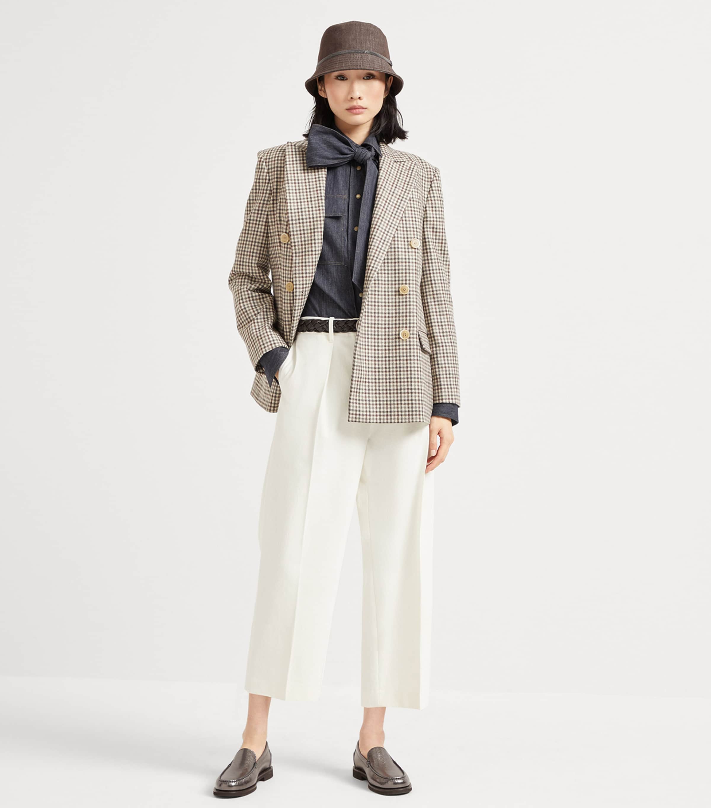 Denim Pussybow Shirt C001 Image 4