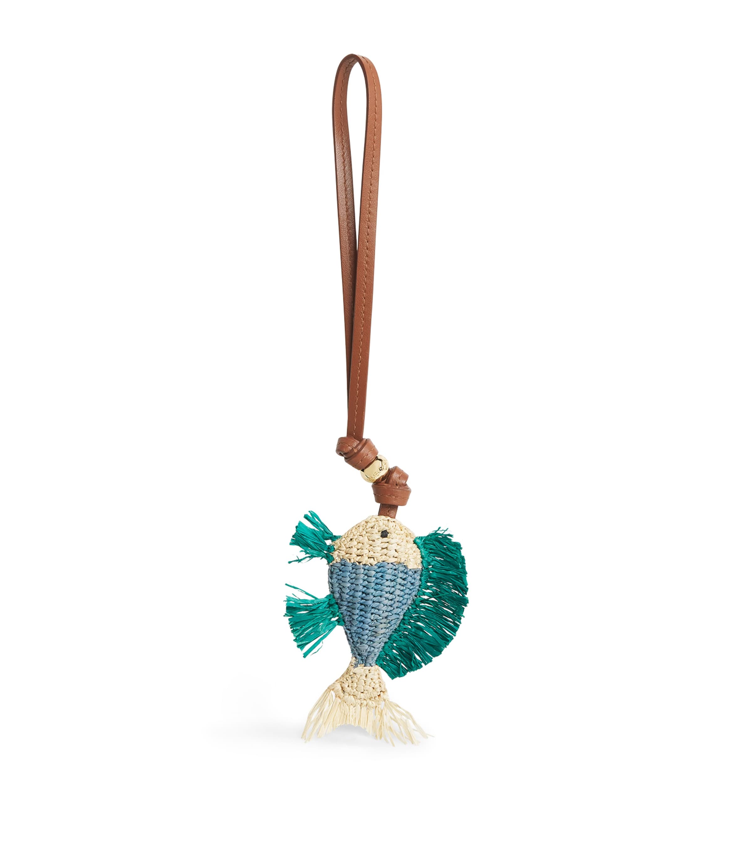 Zimmermann Raffia Fish Bag Charm In Blue