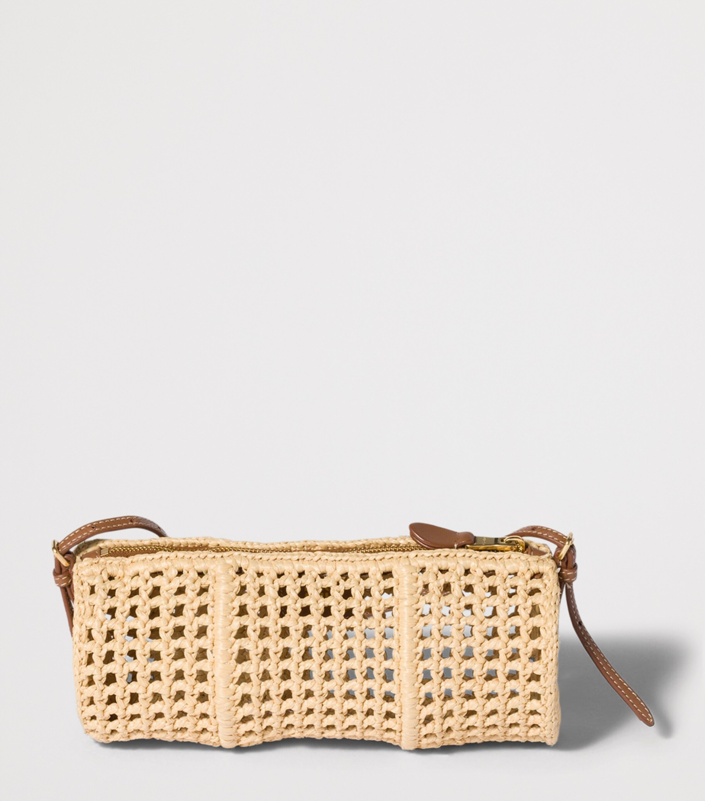 Miu Miu Crochet Mesh Pouch Neutral Image 3