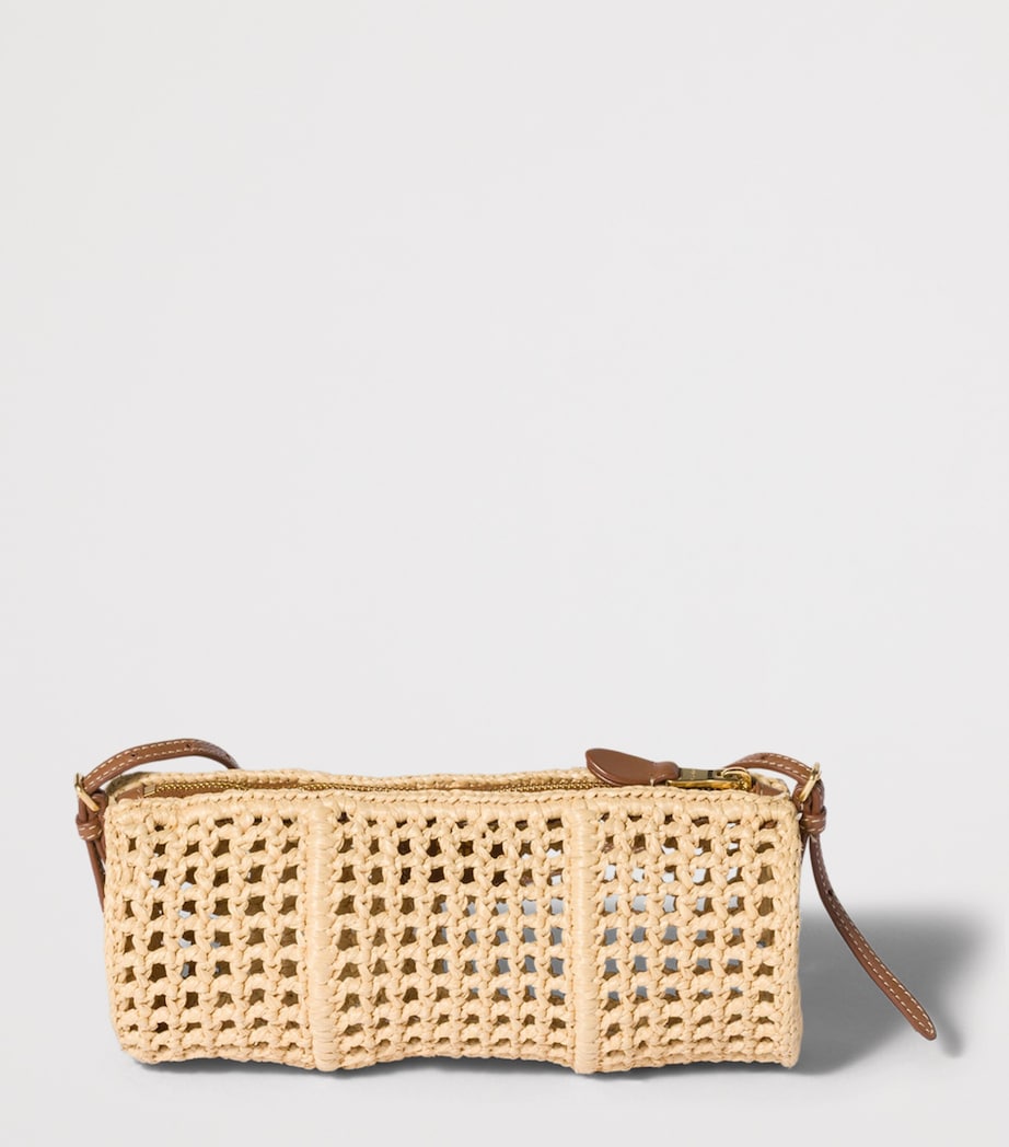 Miu Miu Crochet Mesh Pouch Neutral Image 3