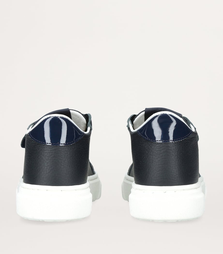 Leather Velcro Sneakers NAVY Image 2