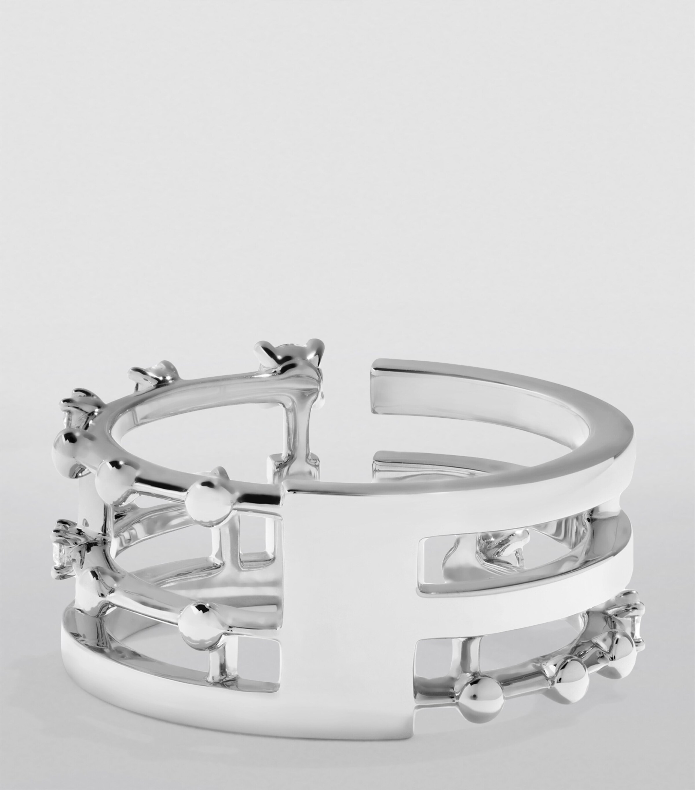 White Gold and Diamond Avenues Ring WHITE GOLD Image 2