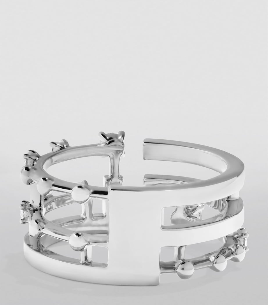 White Gold and Diamond Avenues Ring WHITE GOLD Image 2