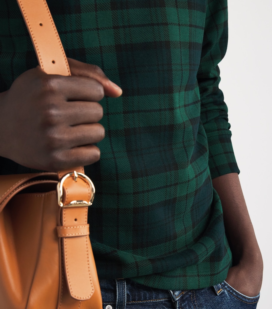 Cotton Tartan Quarter-Zip Sweatshirt MULTI Image 6