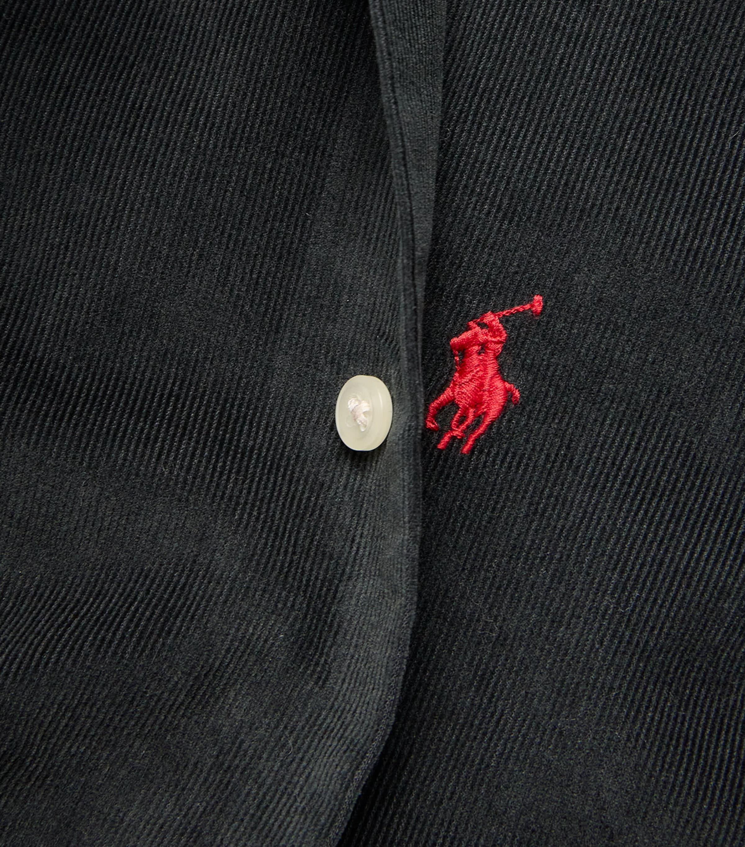 Cotton Corduroy Logo Shirt BLACK Image 5