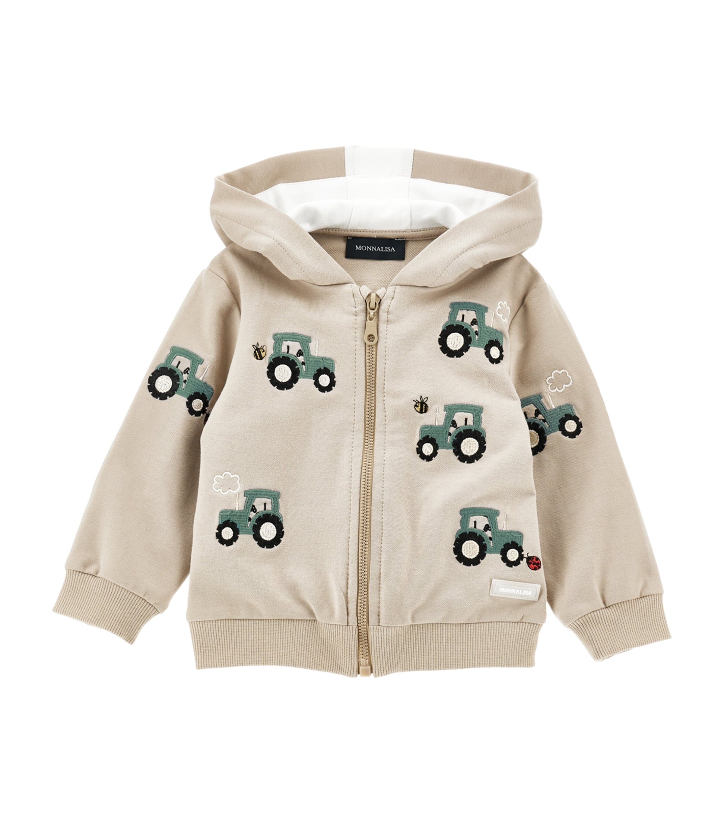 Monnalisa Stretch-cotton Embroidered Hoodie