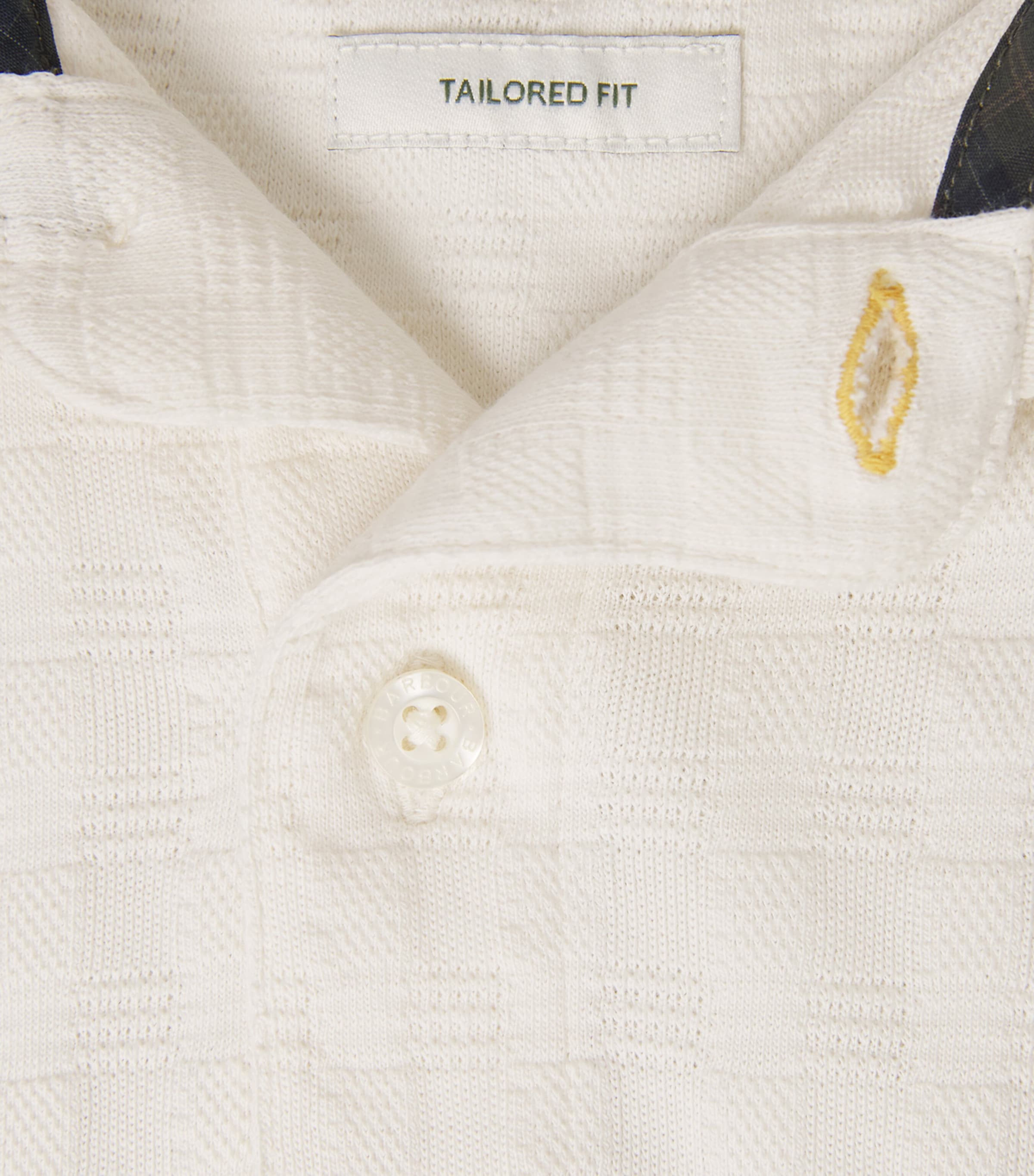 Barbour Mens Faversham Polo Shirt Whisper White Image 6