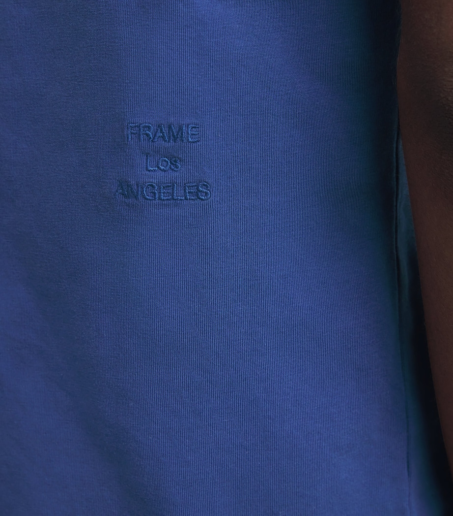 Cotton Embroidered Logo T-Shirt REFLEX BLUE Image 6