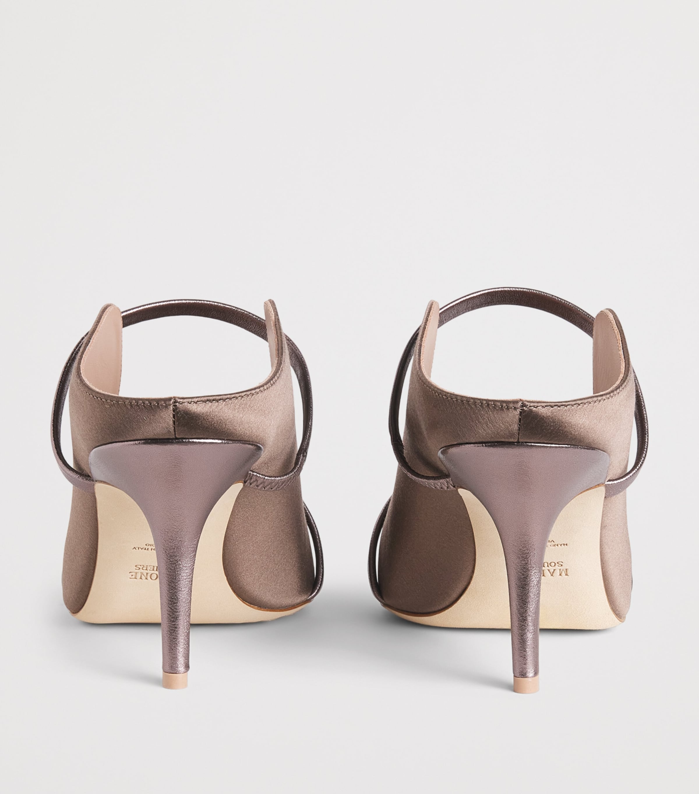 Malone Souliers Satin Maureen Mules 70 Taupe Image 5