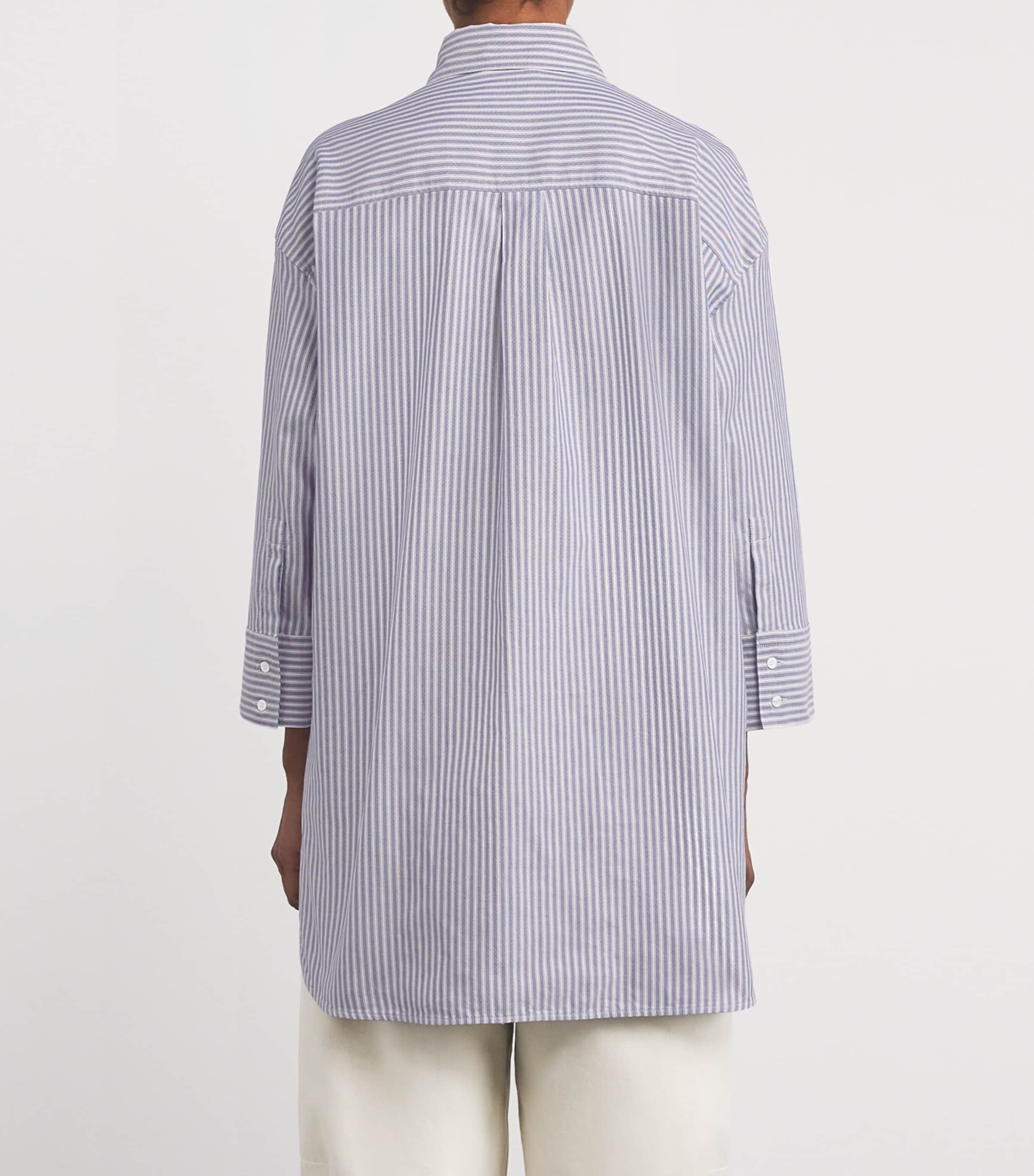 Cotton Stripe Oxford Shirt ULTRAMARINE Image 4