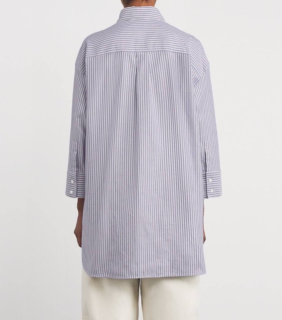 Cotton Stripe Oxford Shirt ULTRAMARINE Image 4