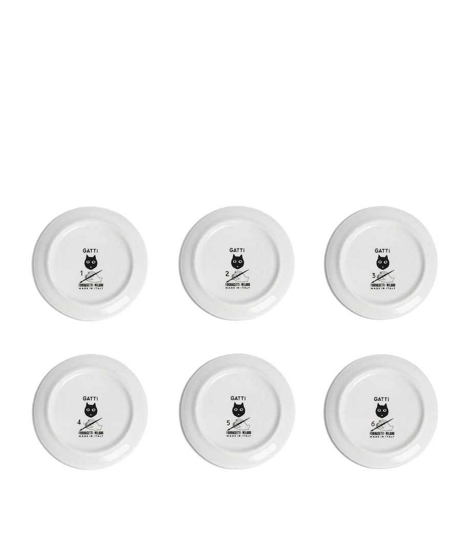 Set of 6 Porcelain High Fidelity Trinket Trays (10cm) MULTI Image 3