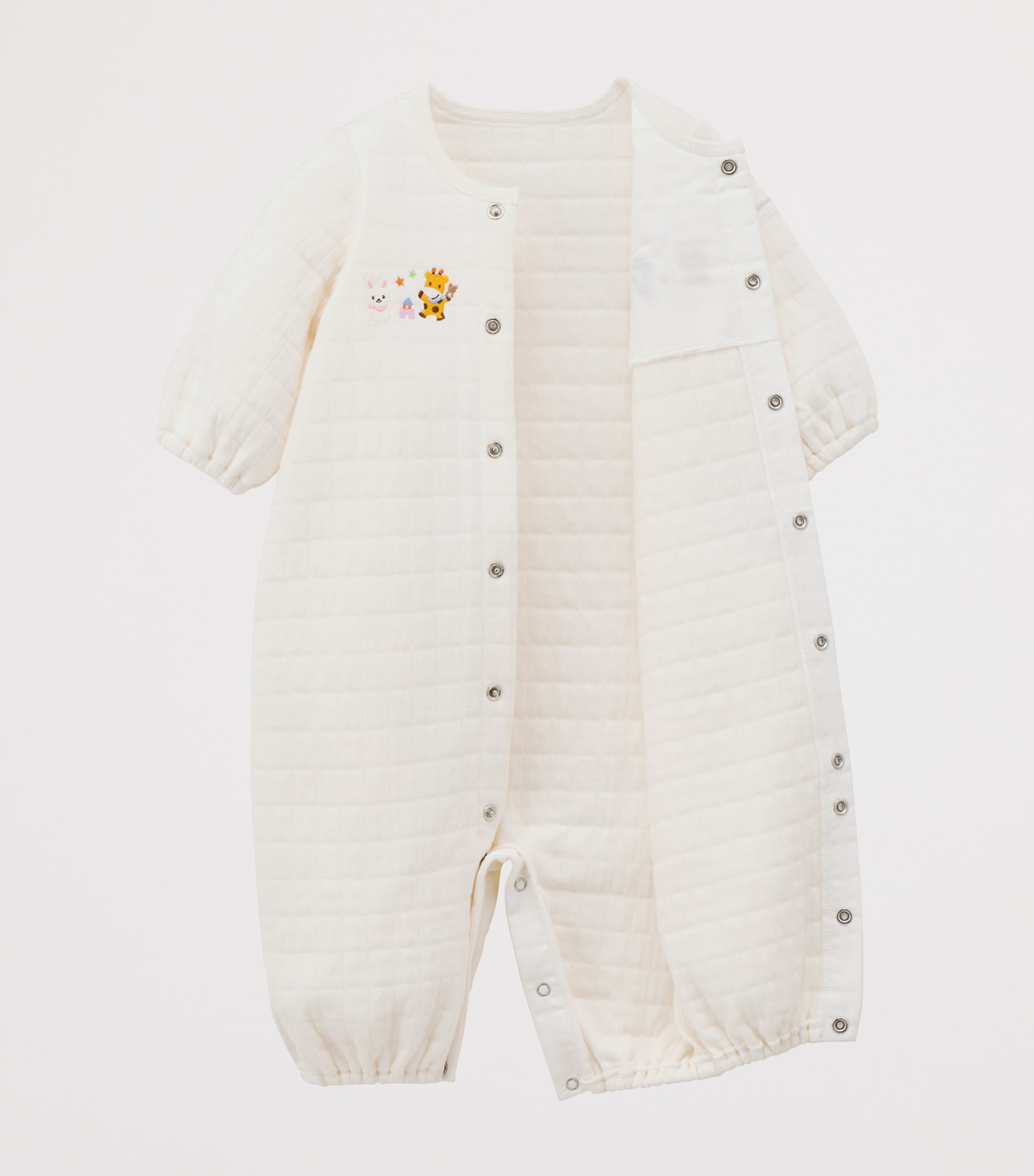 Miki House Animal Embroidered Playsuit (1 Month) Image 3