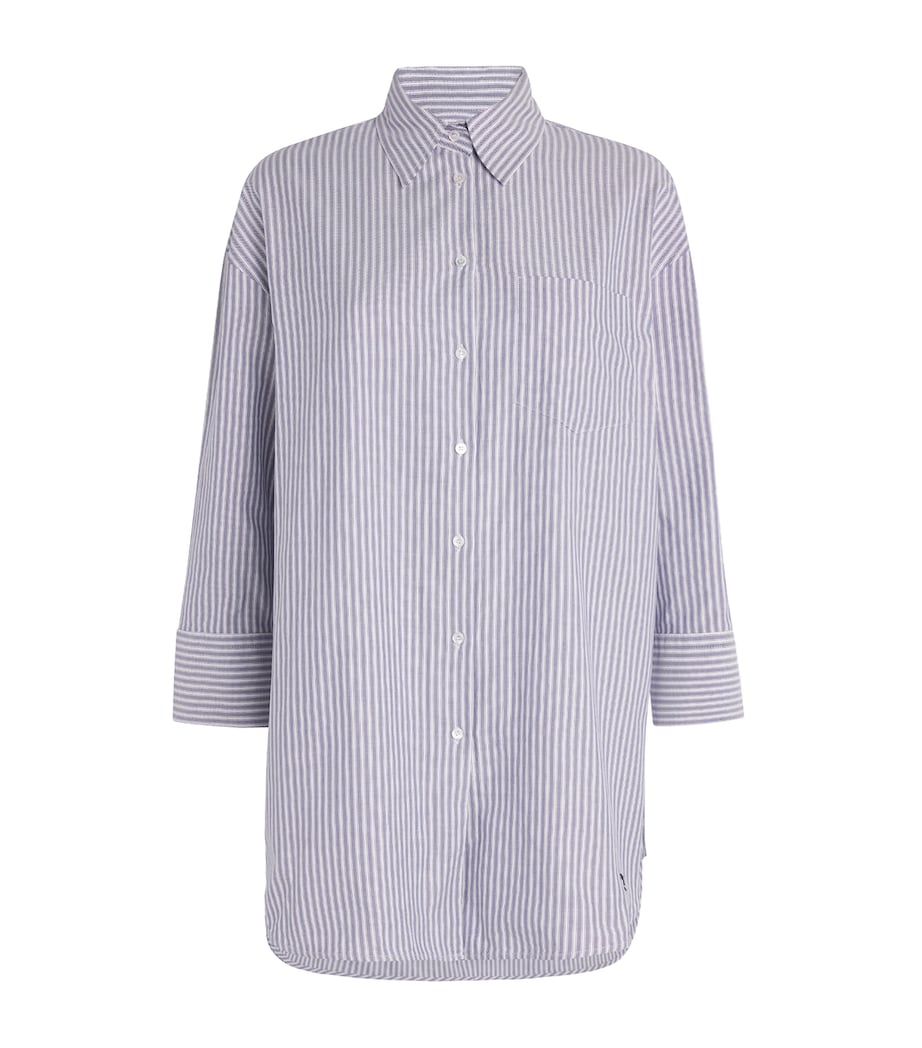 Cotton Stripe Oxford Shirt ULTRAMARINE Image 1