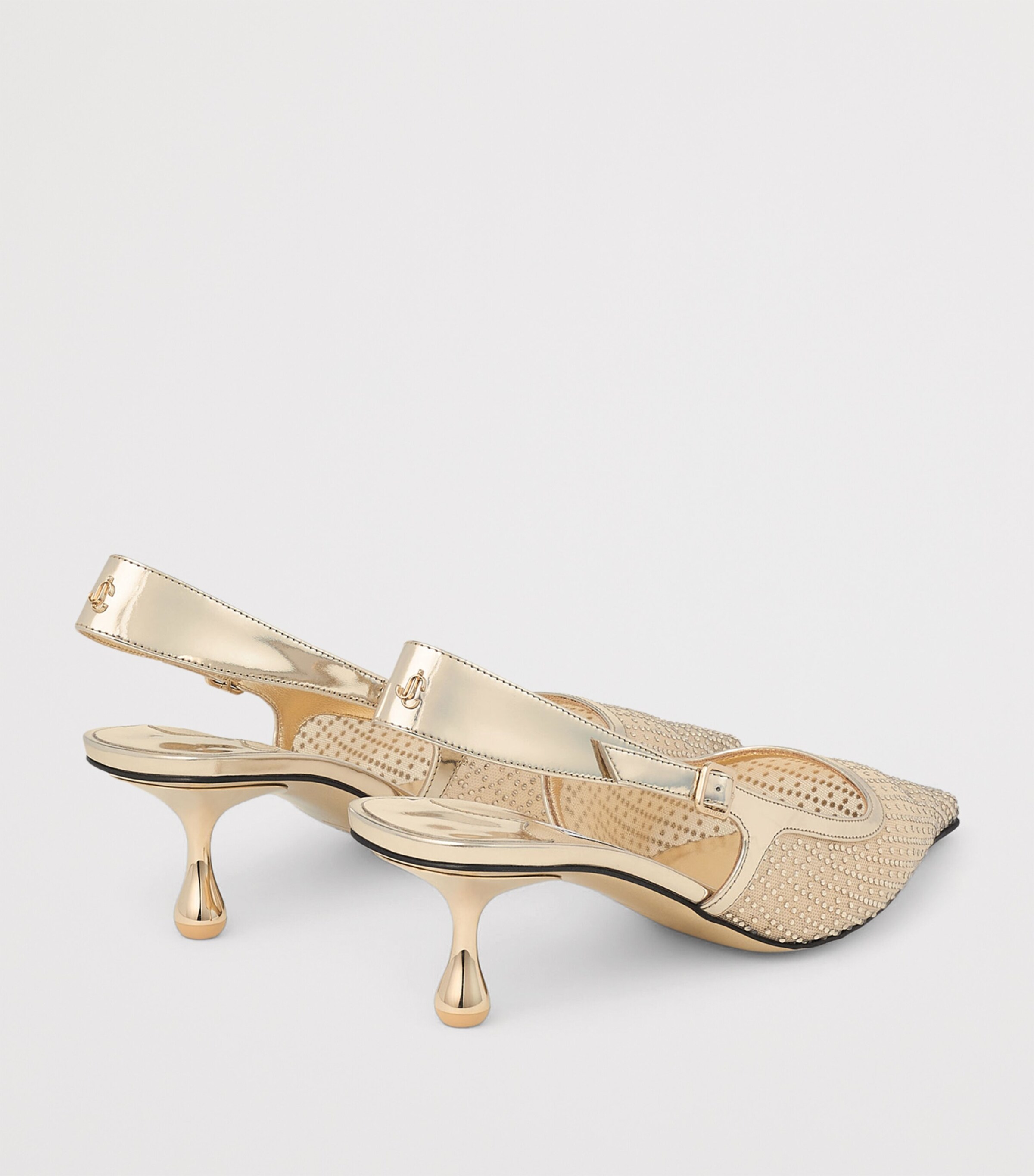 Jimmy Choo Amel 50 Embellished Slingback Pumps Gold/gold Image 4