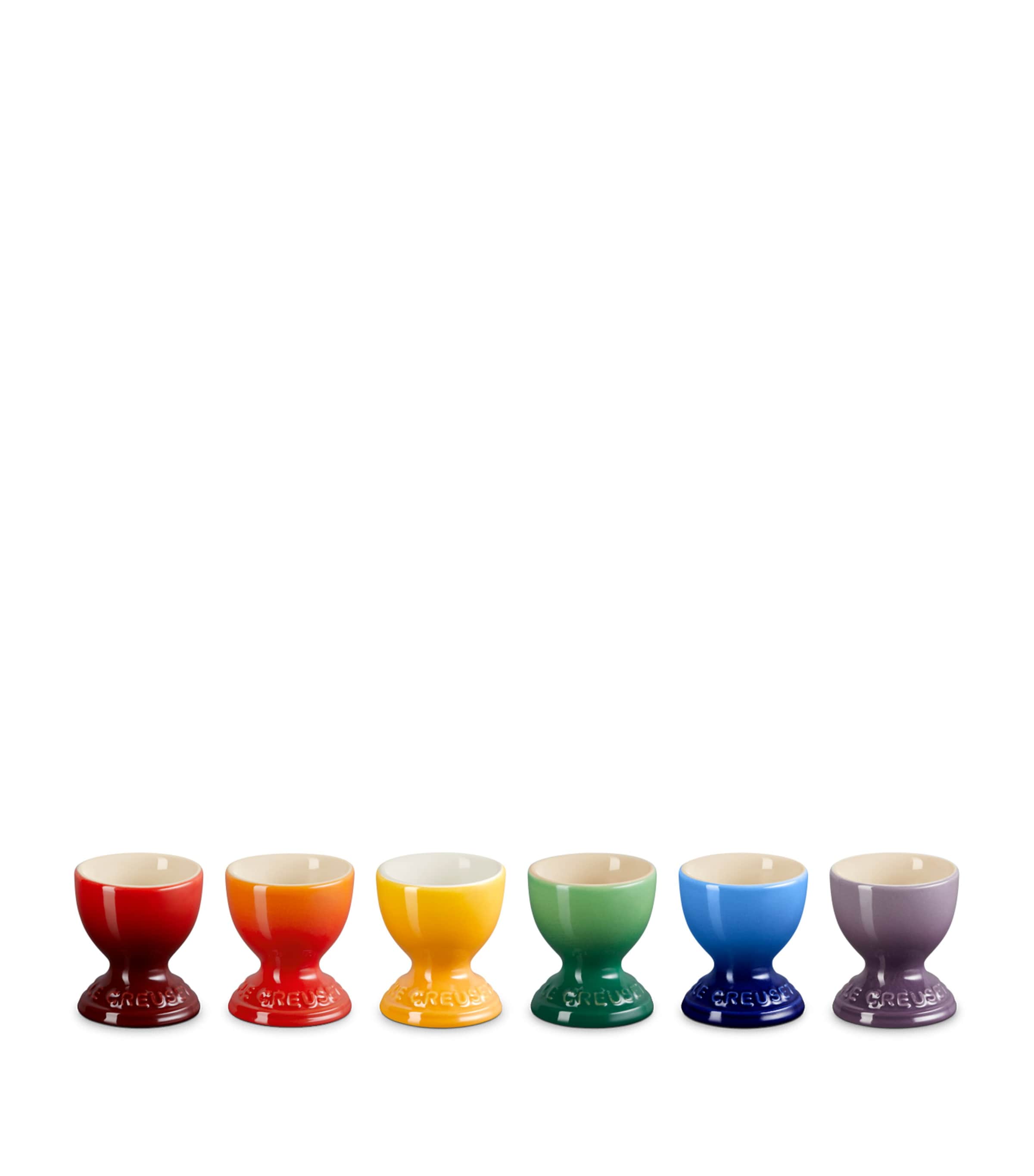 Stoneware Rainbow Egg Cup (Set of 6) NO COLOUR Image 2