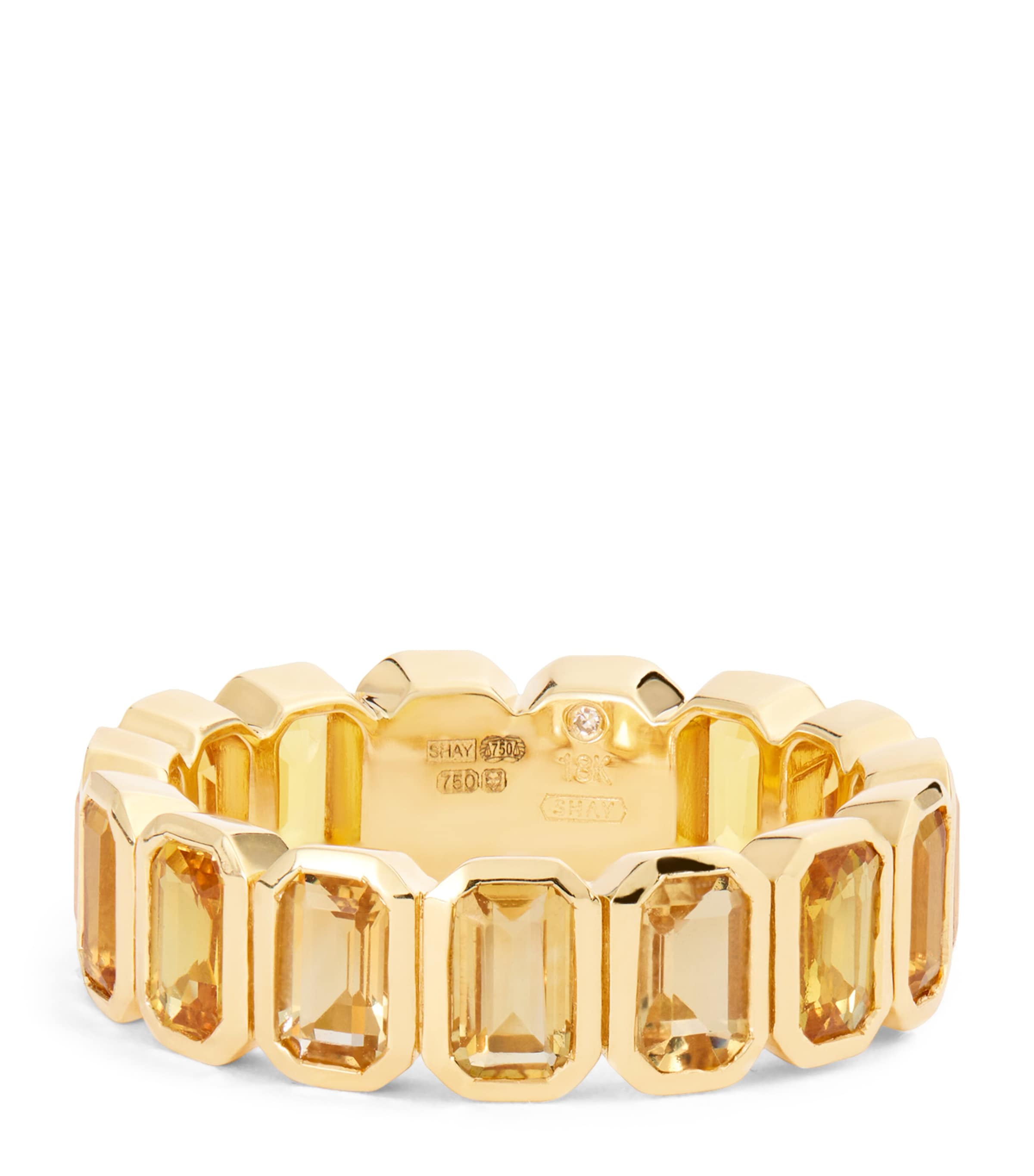 Shay Yellow Gold, Diamond, Yellow Sapphire And Citrine Ring In Gold