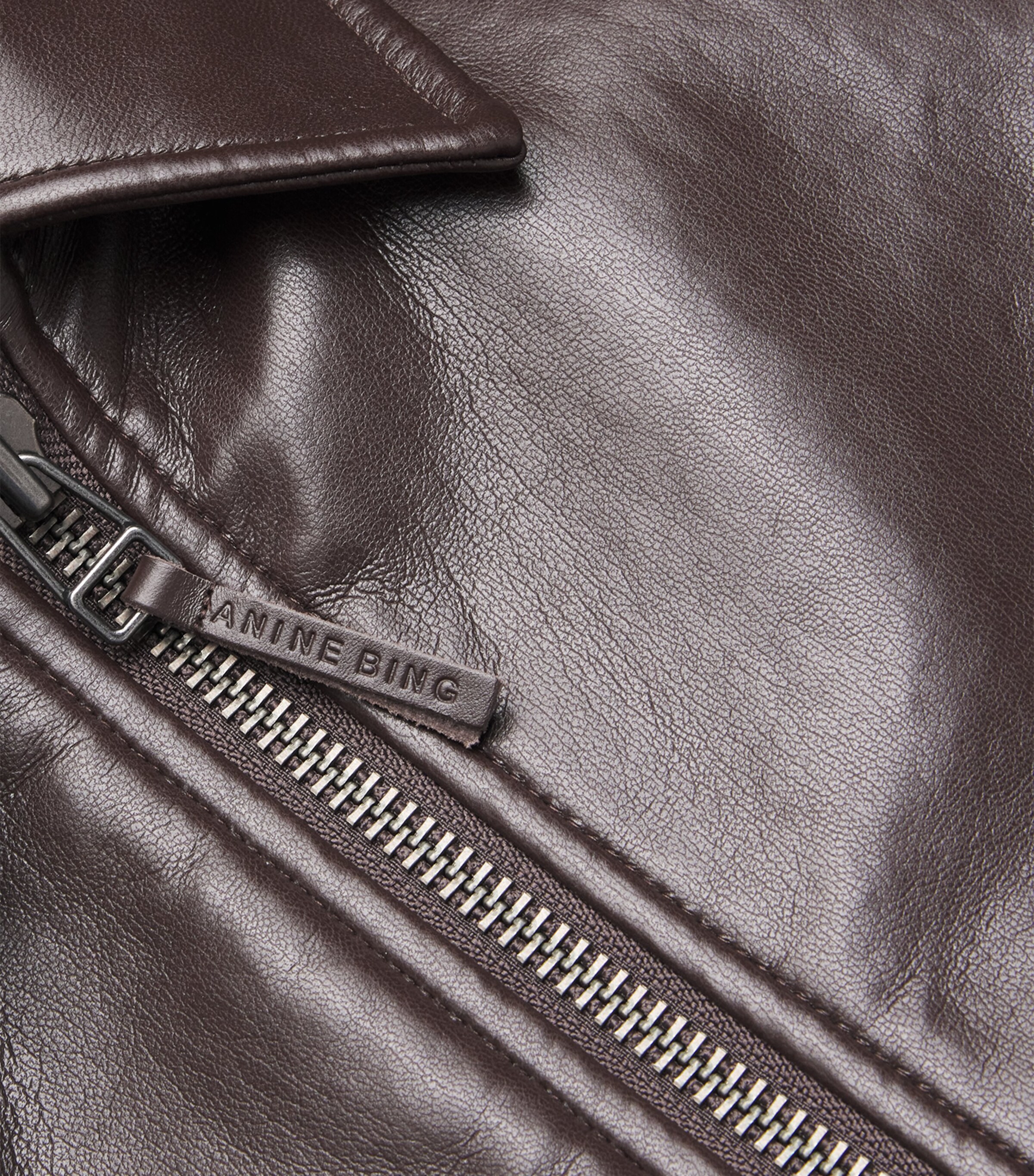 ANINE BING Womens Kelanie Jacket Dark Brown Image 5